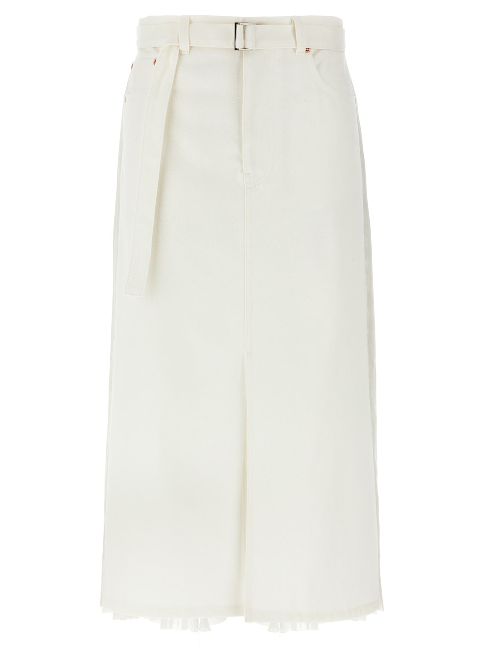 Sacai Pleated Denim Skirt