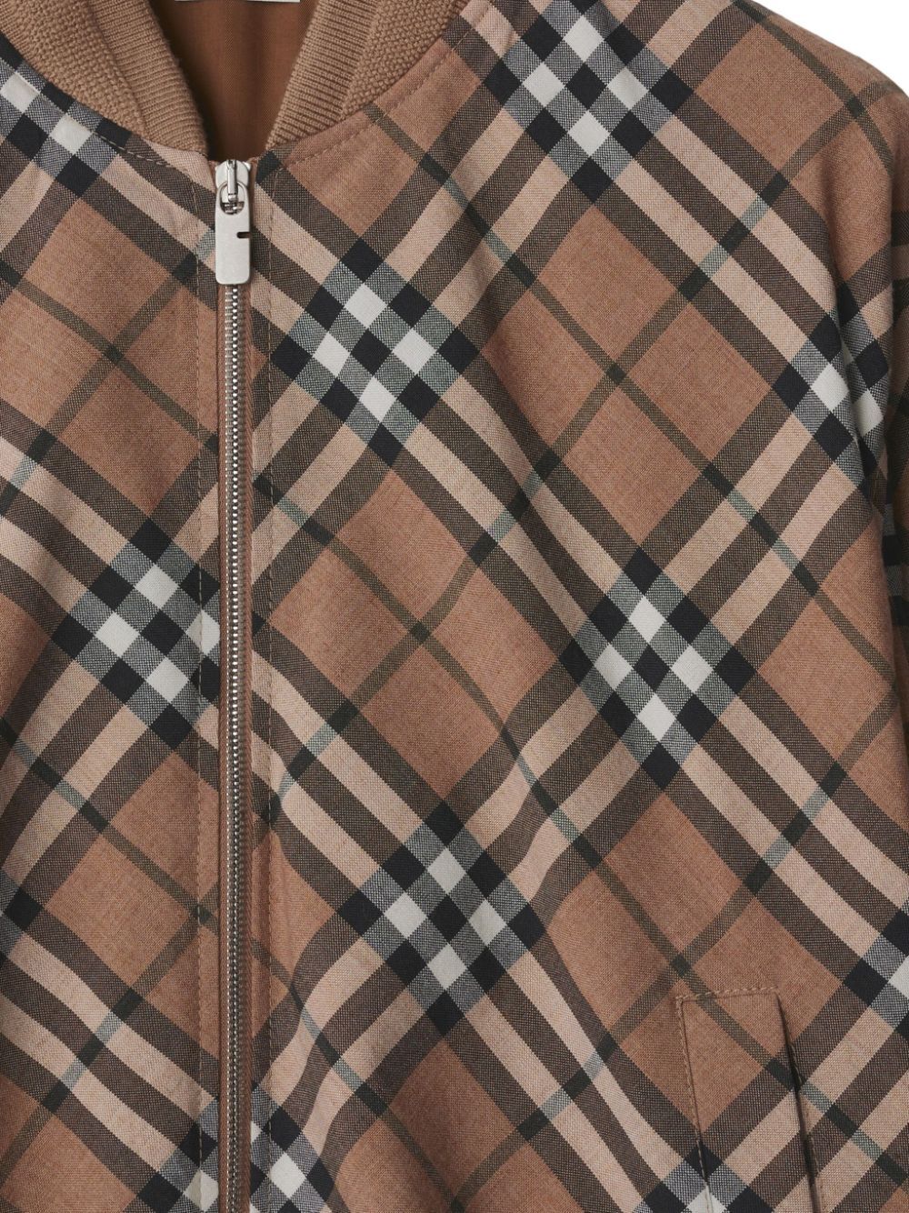Burberry Check Wool Blend Harrington Jacket