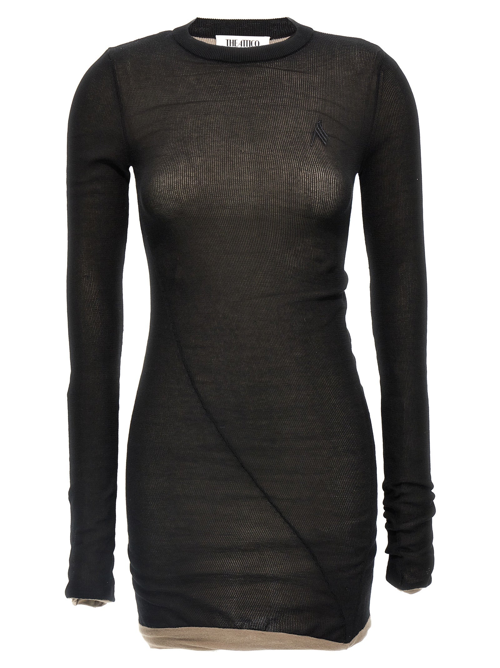 The Attico Two-Material Minidress