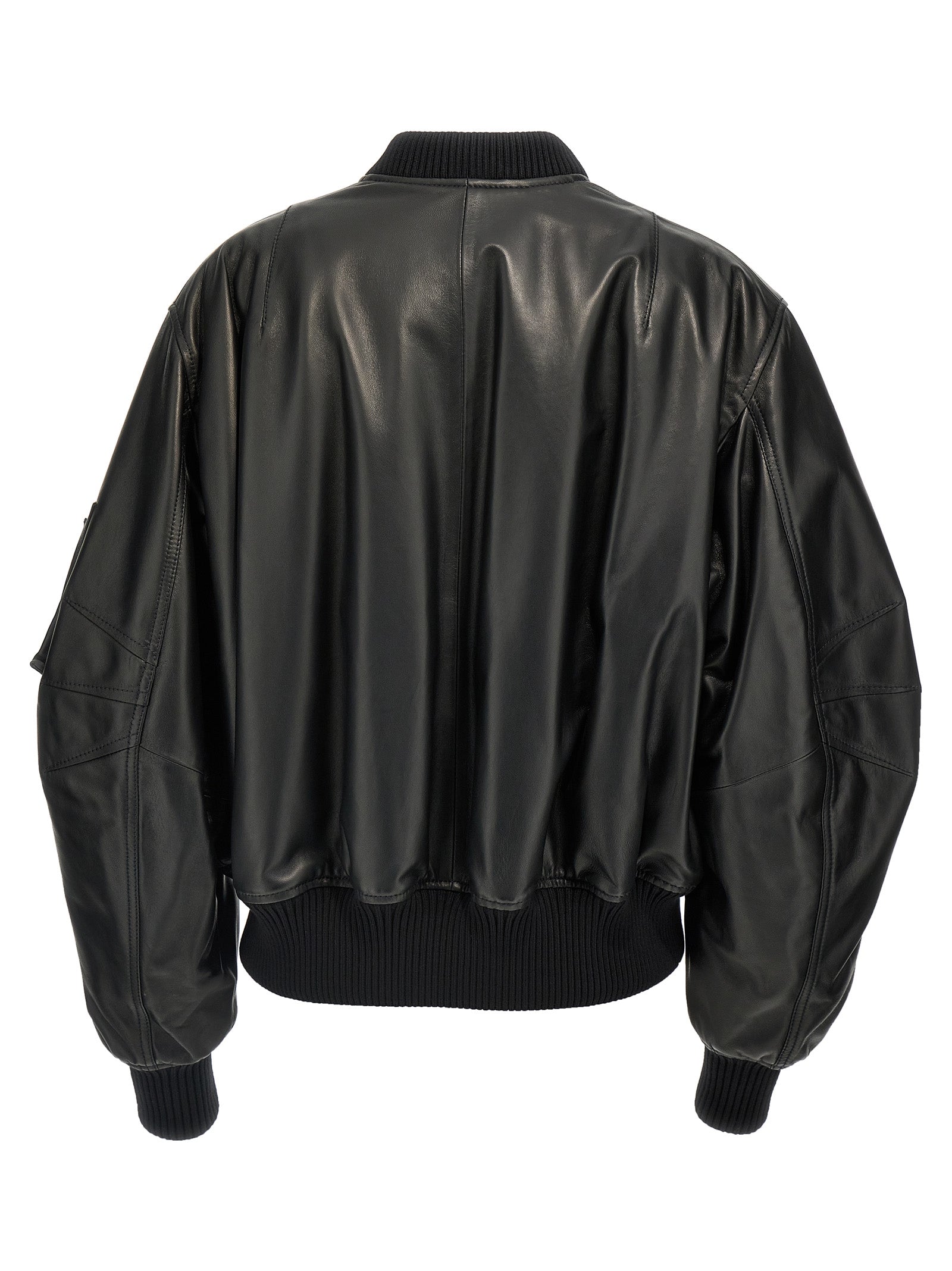 The Attico Leather Bomber Jacket