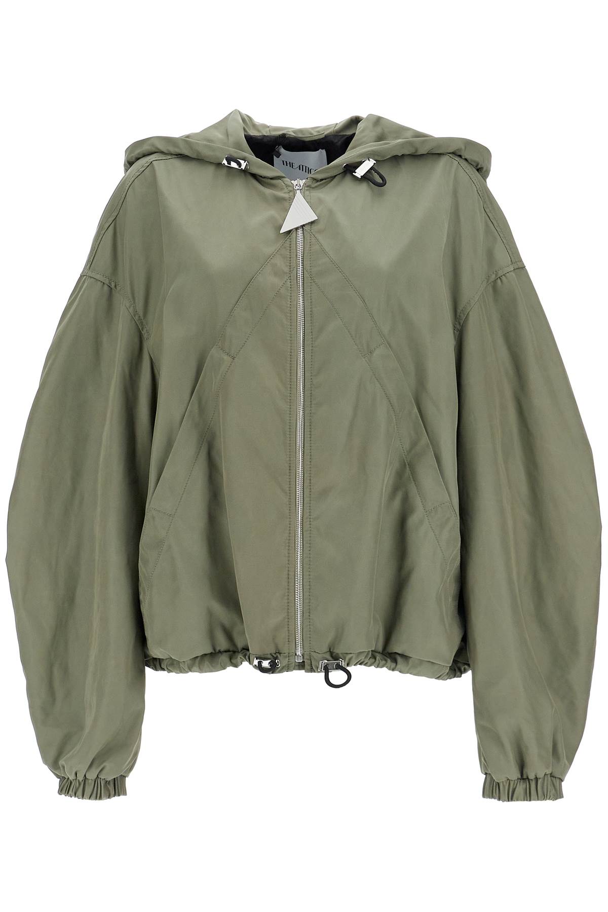 The Attico Giubbotto Bomber Con Cappuccio Regolabile Verde Militare