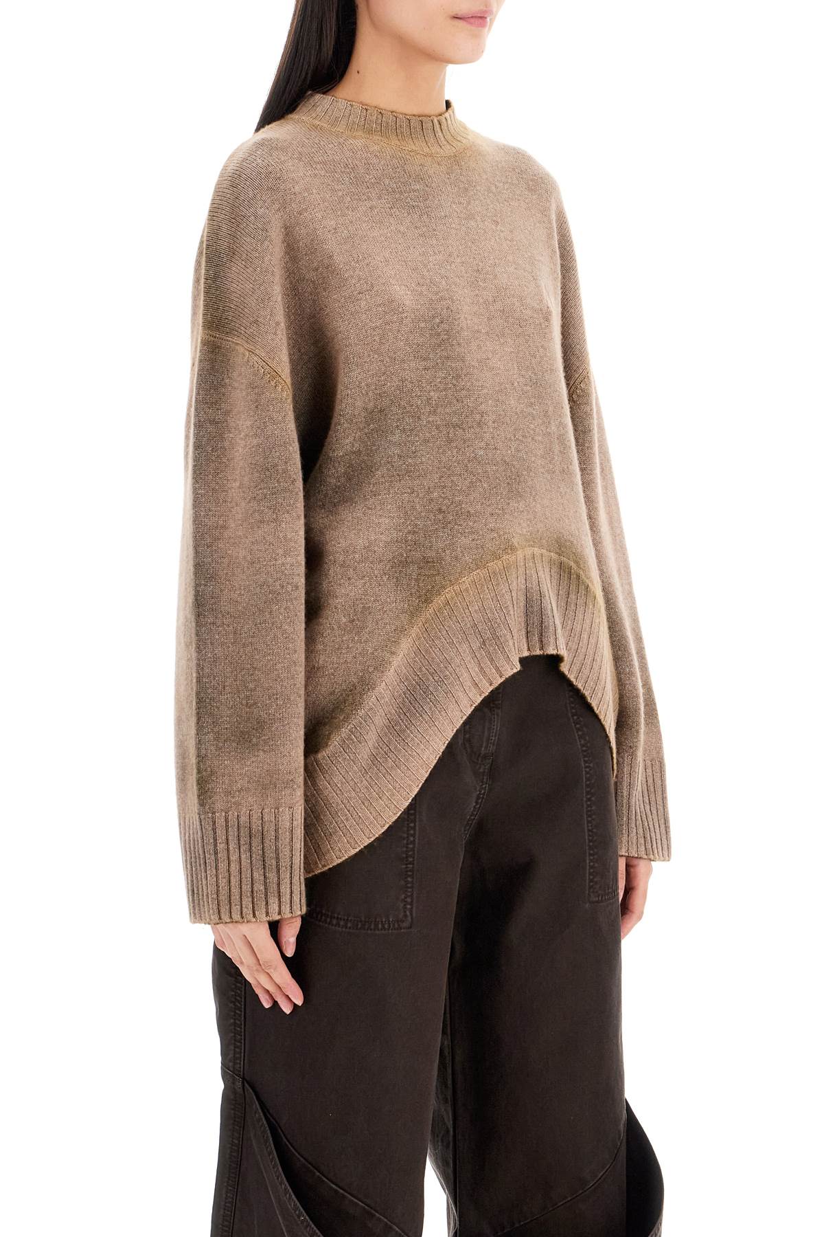 The Attico Asymmetric Wool And Cashmere Pullover