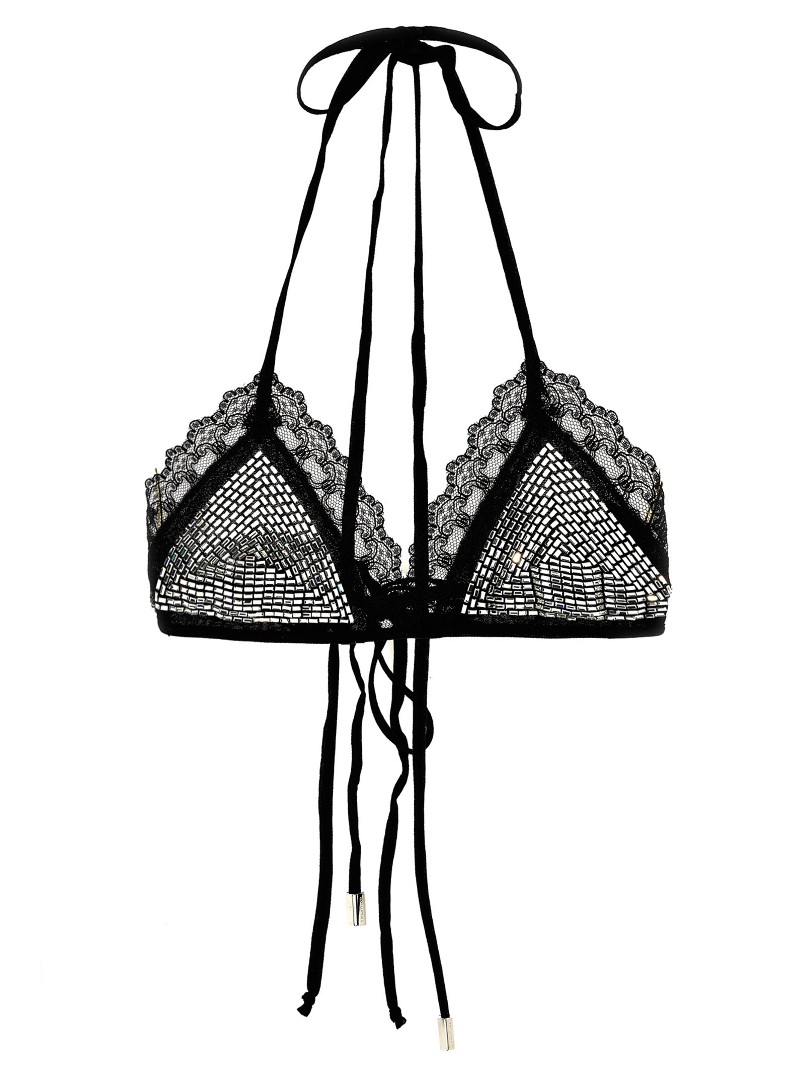 The Attico Rhinestone Bra