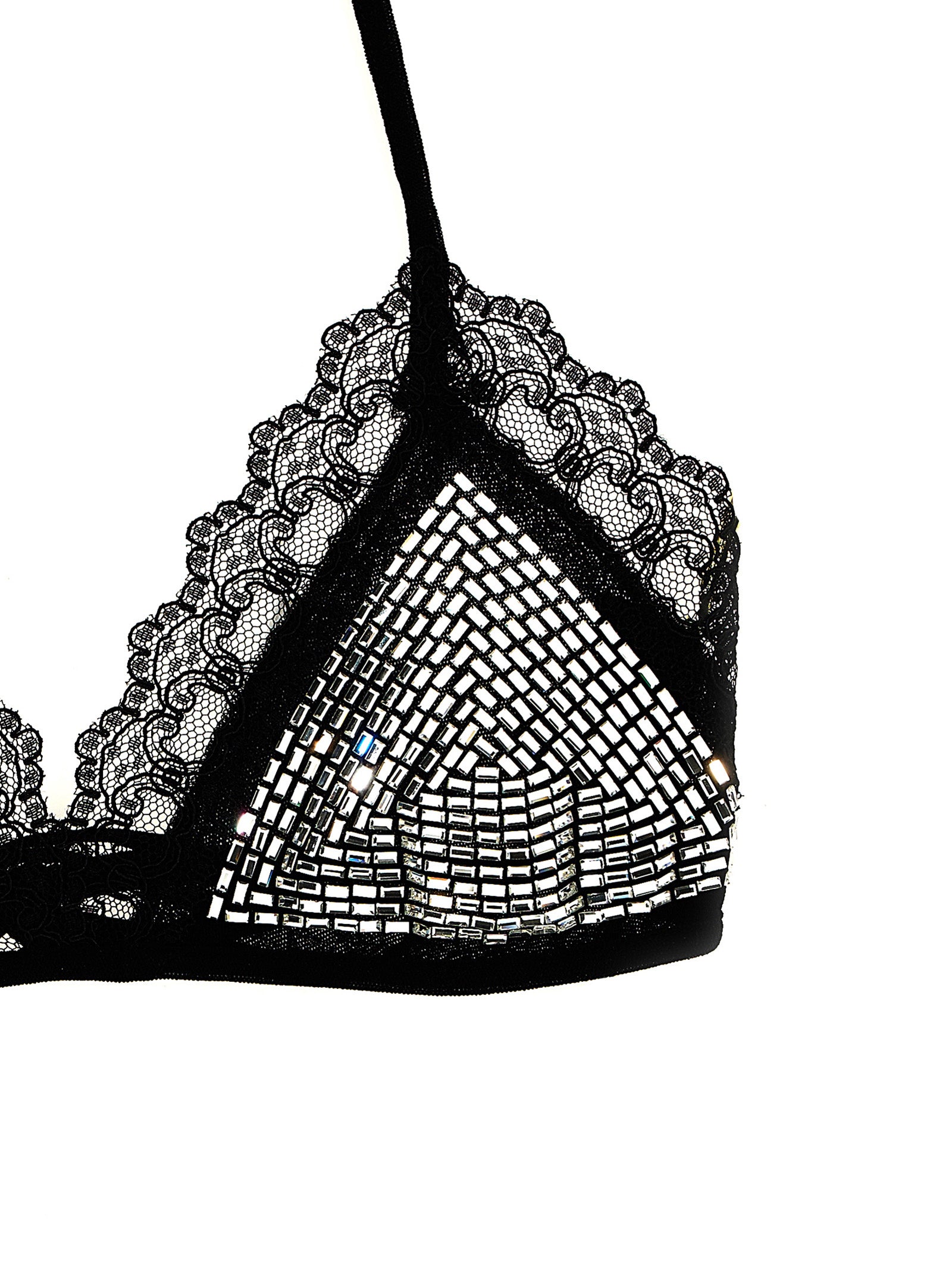 The Attico Rhinestone Bra