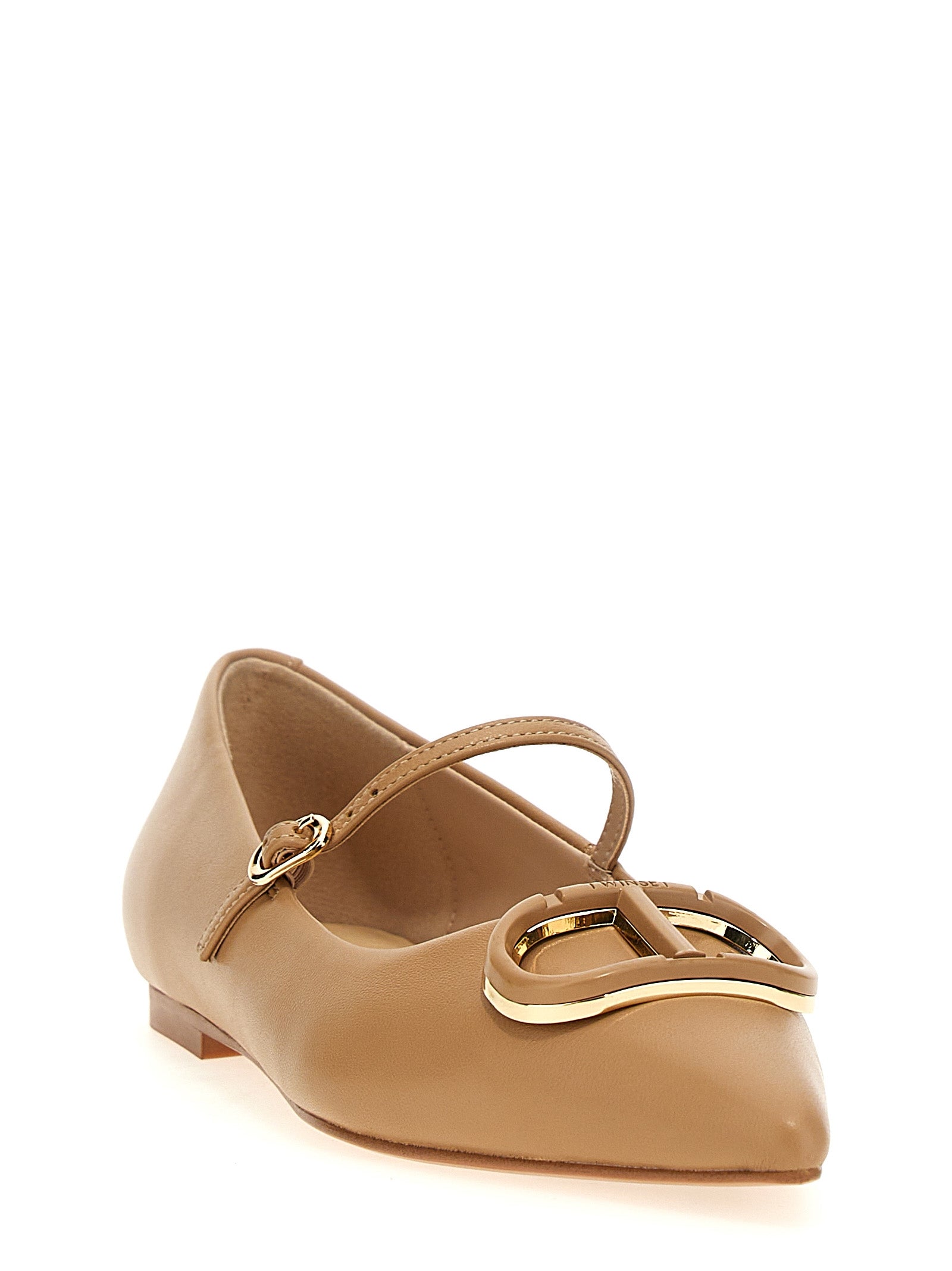 Twin Set 'Oval T' Ballet Flats