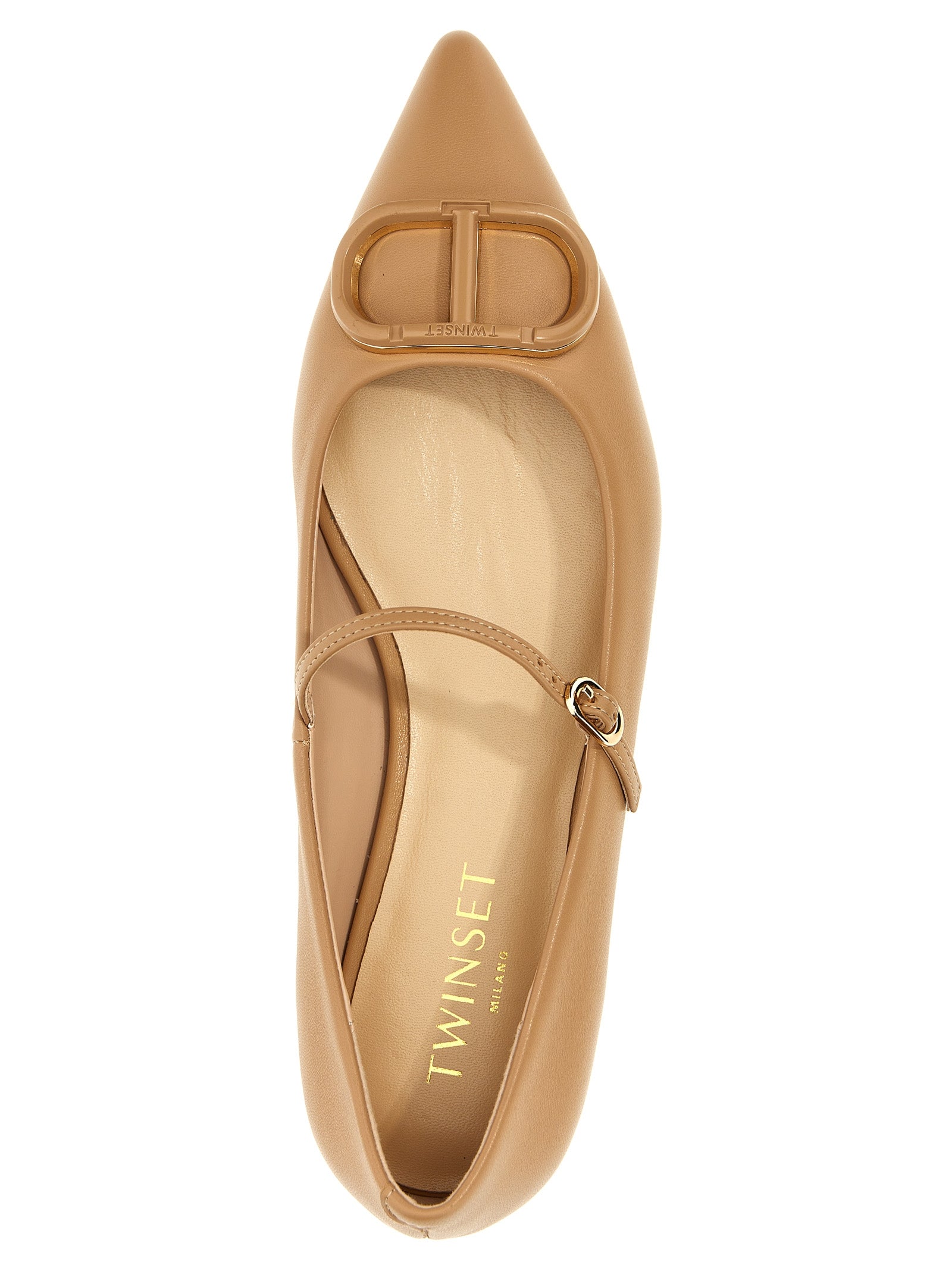 Twin Set 'Oval T' Ballet Flats