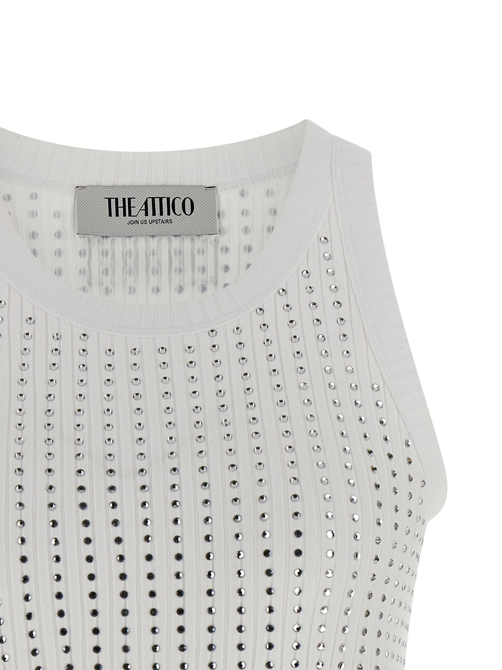 The Attico Rhinestone Tank Top
