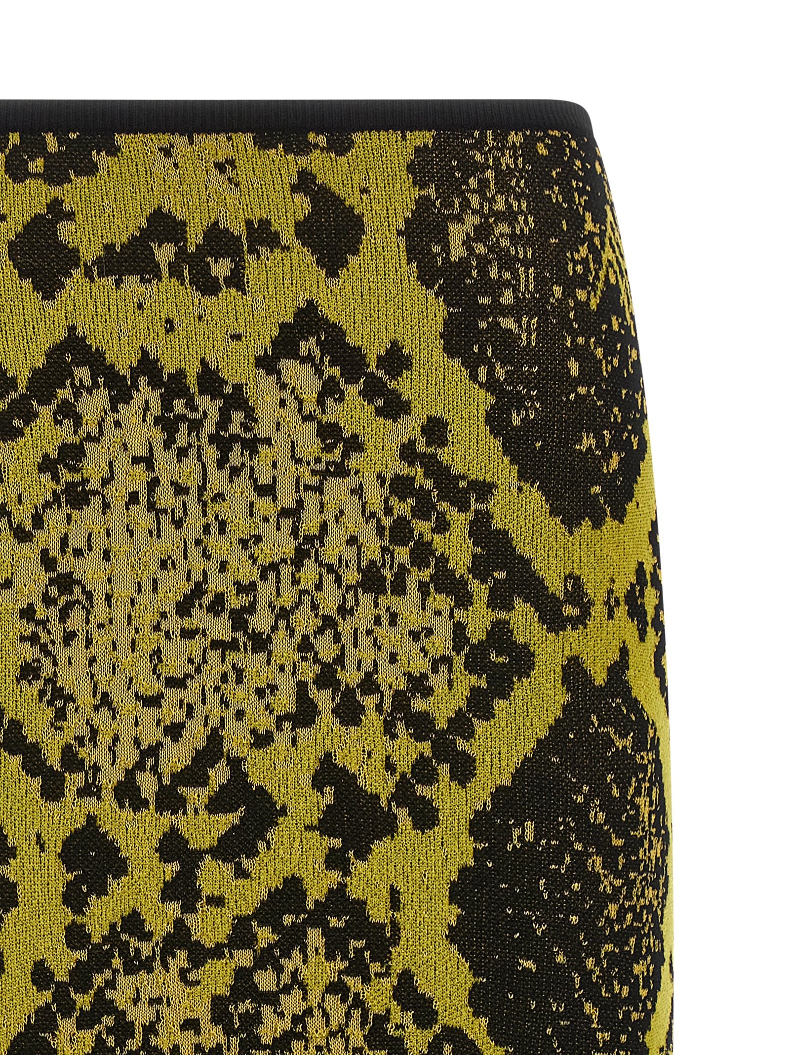 The Attico Python Jacquard Skirt