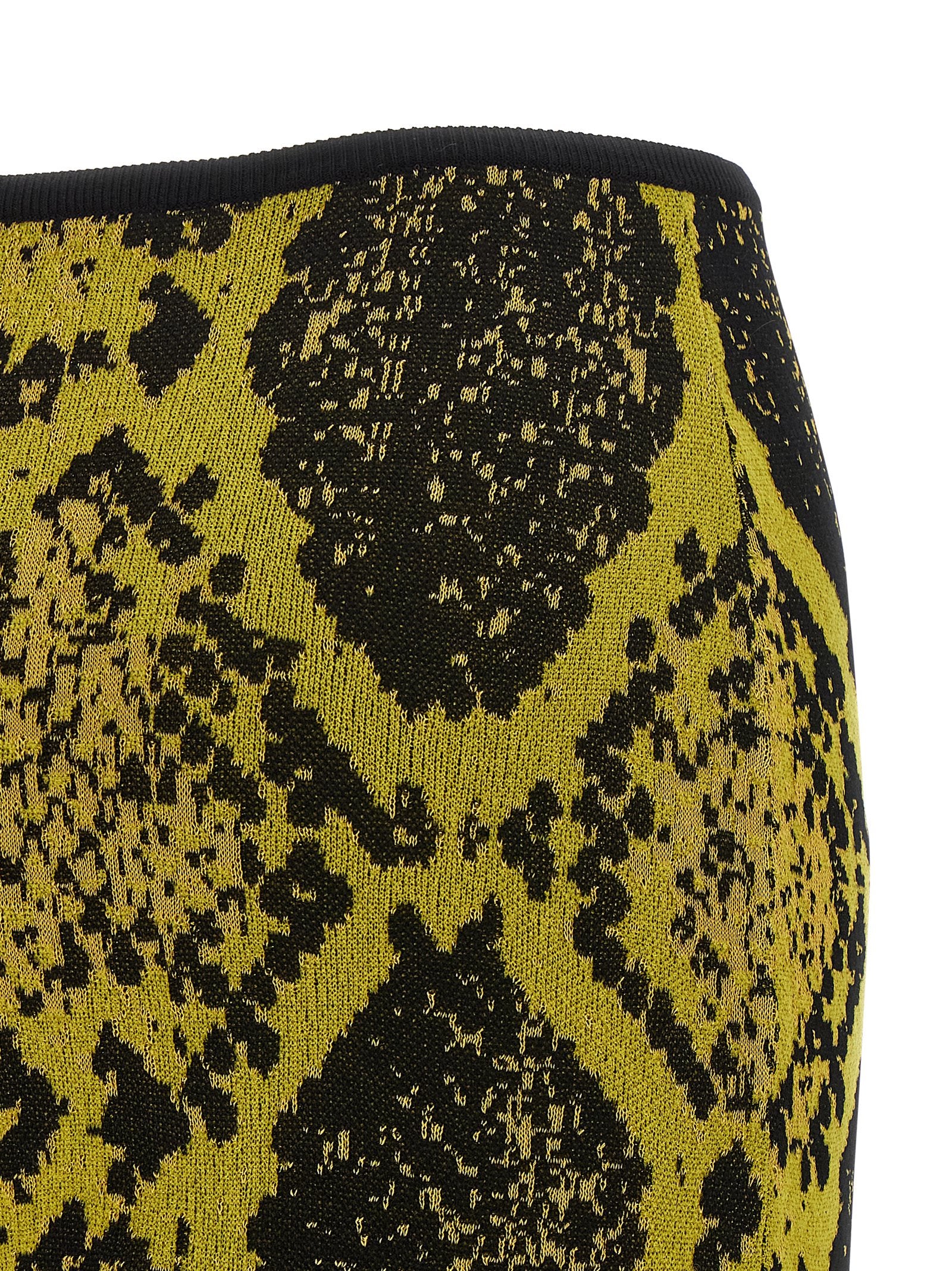The Attico Python Jacquard Skirt