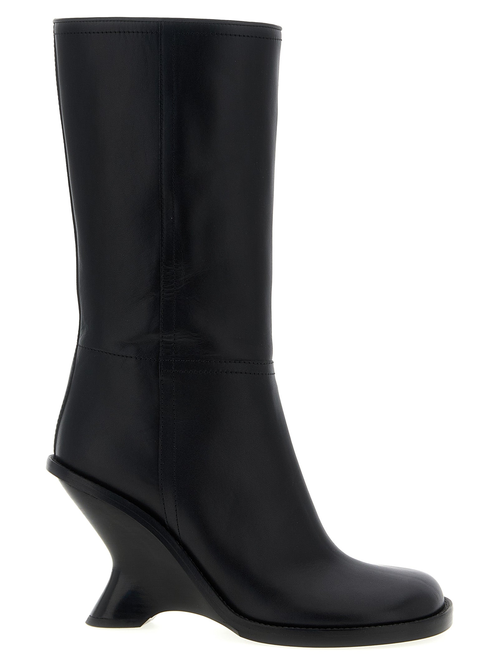 Dries Van Noten  Curved Wedge Heel Boots