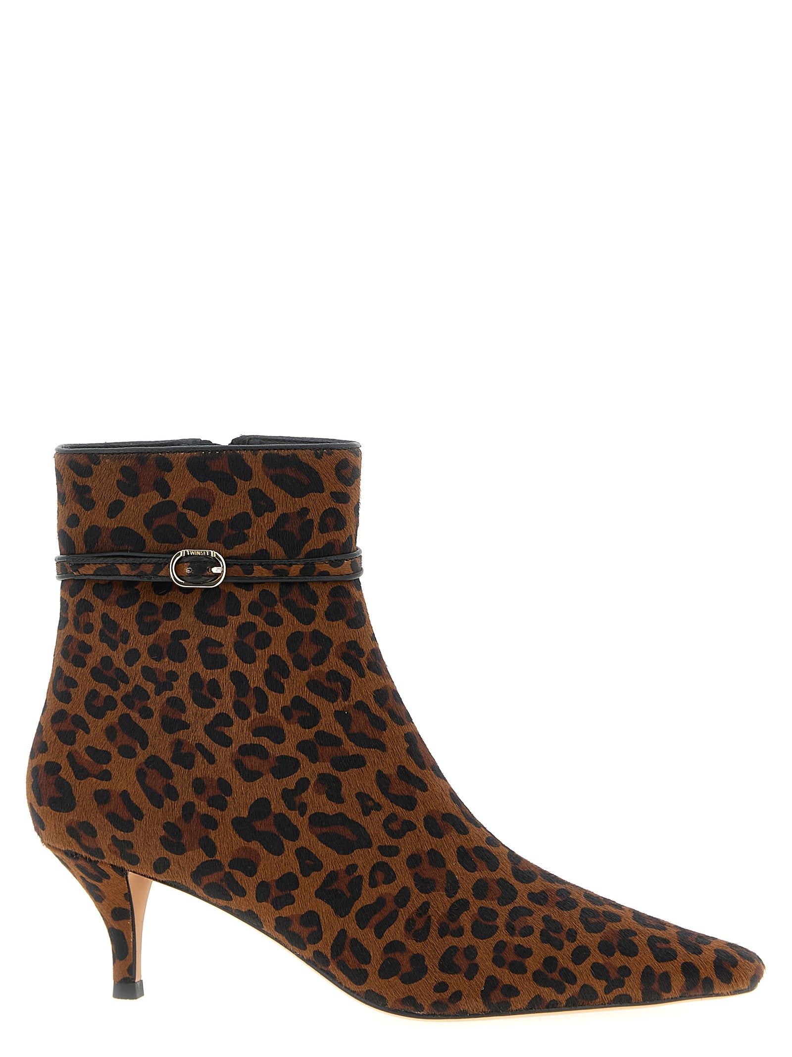 Twin Set Animal Print Ankle Boots