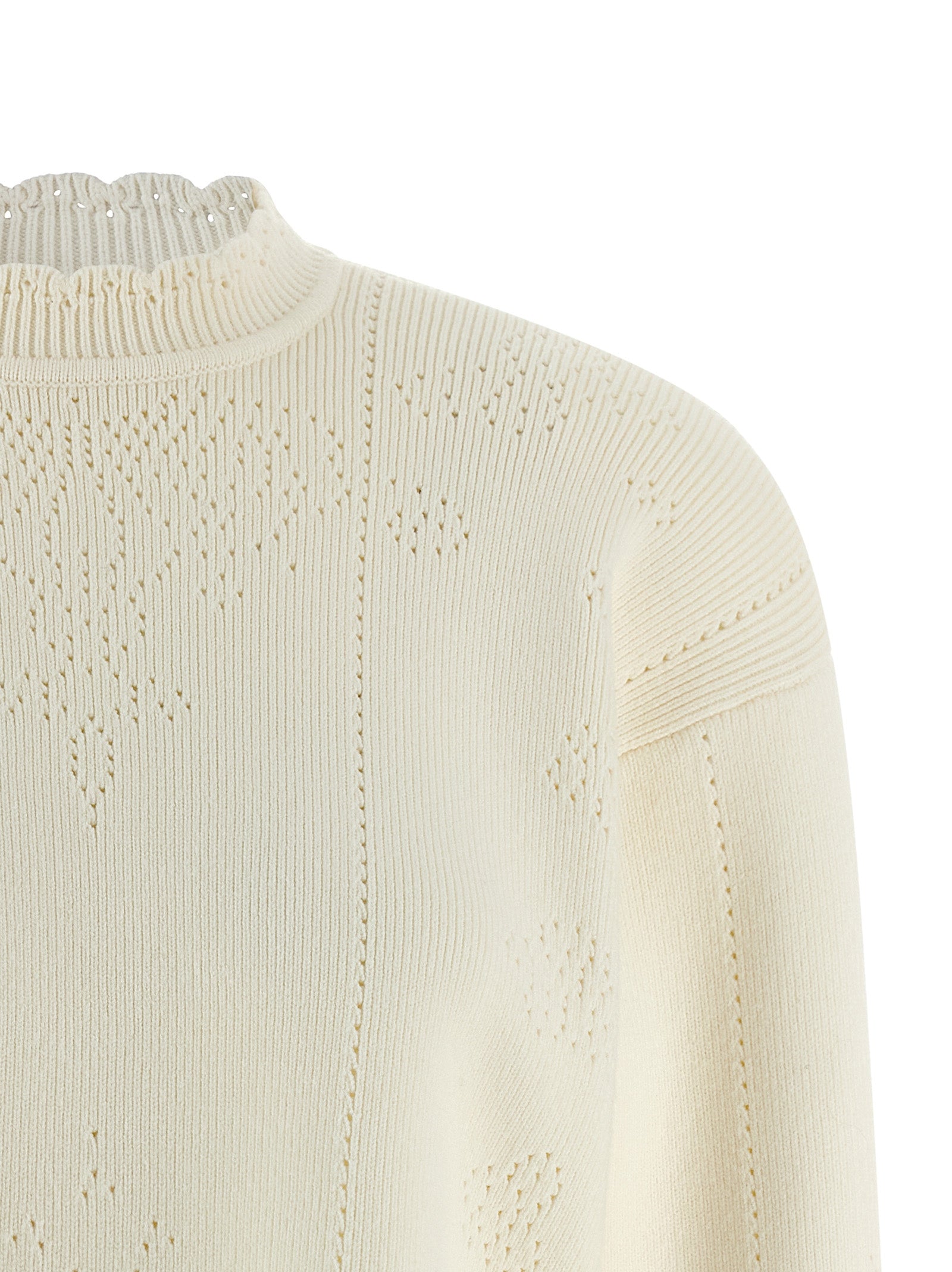 Twin Set Scalloped Hem Sweater