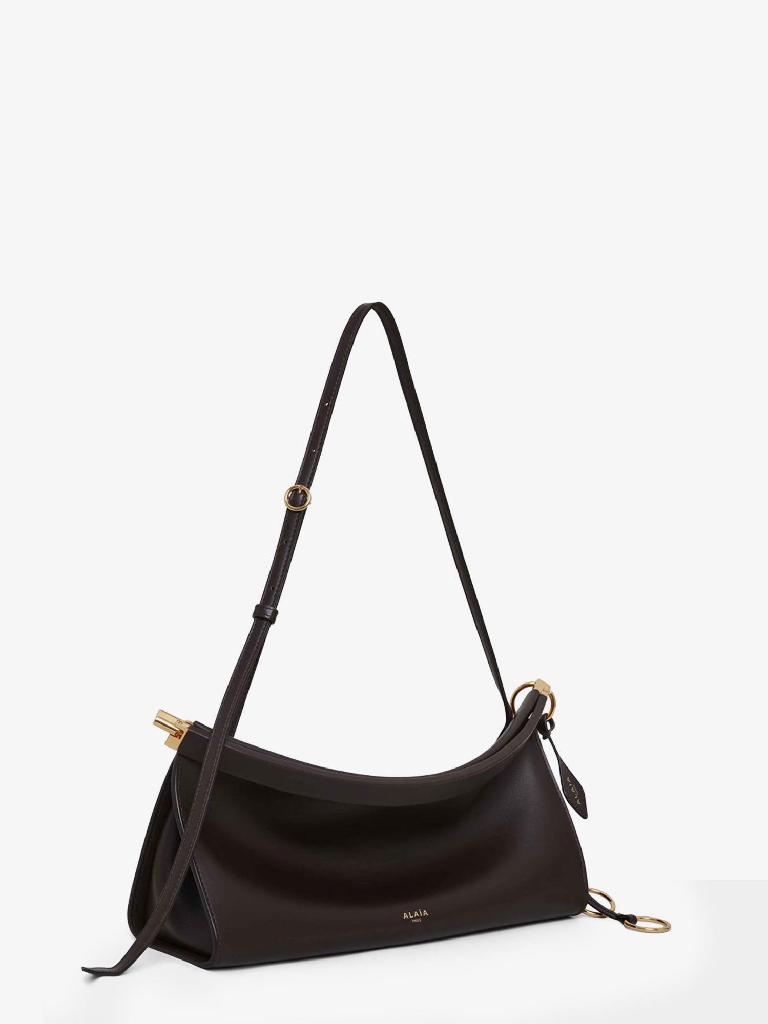 Alaïa Le Click East West Medium Leather Crossbody Bag