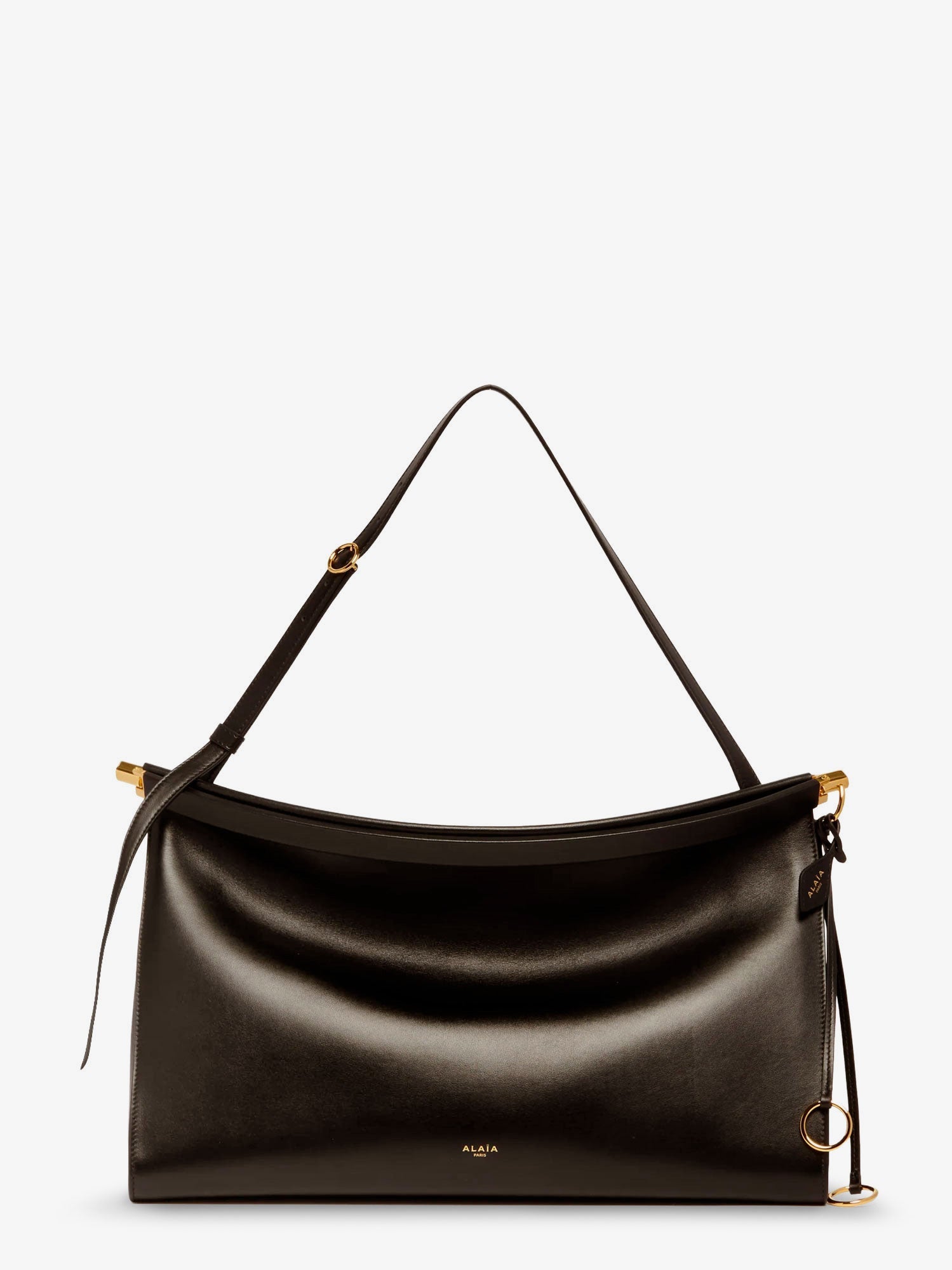 Alaïa East West Leather Bag With Engraved Logo