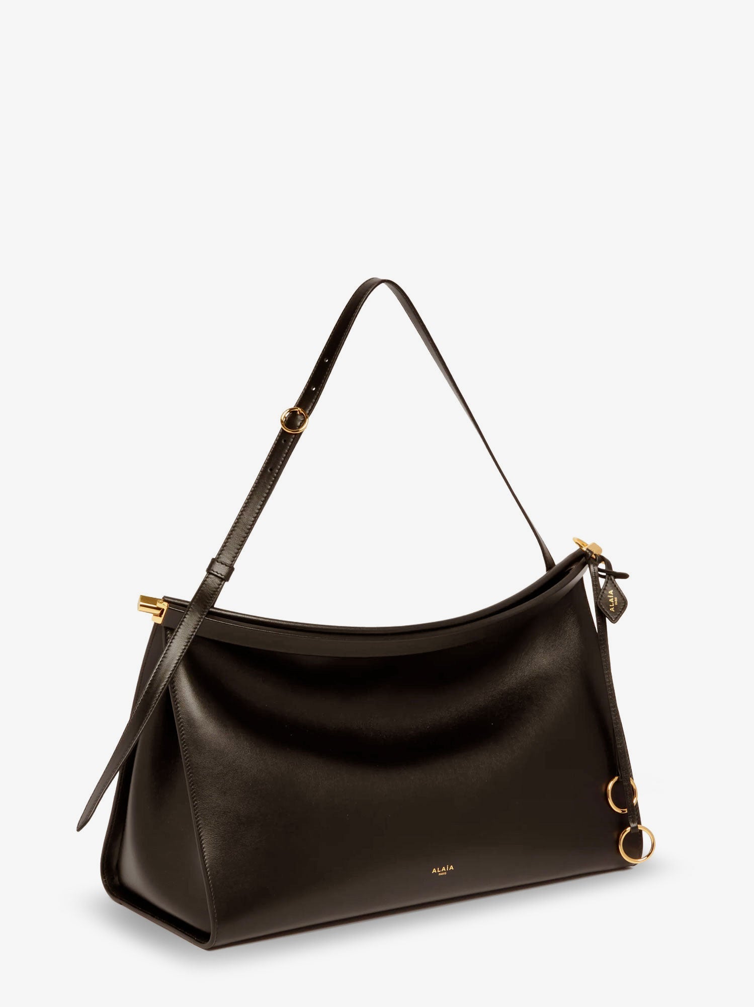 Alaïa East West Leather Bag With Engraved Logo