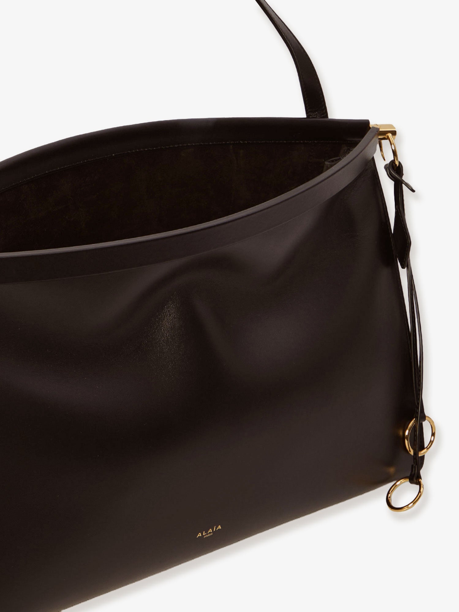 Alaïa East West Leather Bag With Engraved Logo