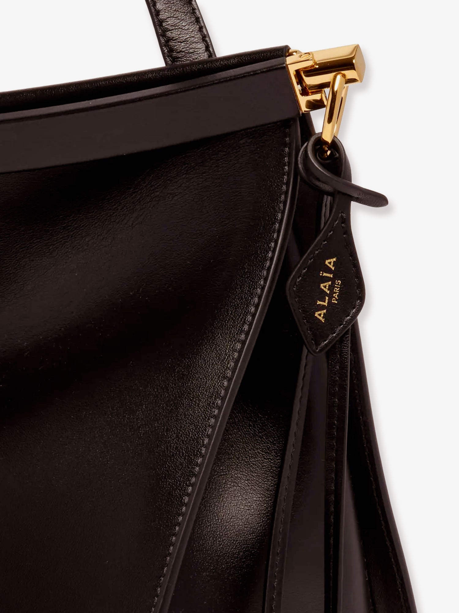 Alaïa East West Leather Bag With Engraved Logo