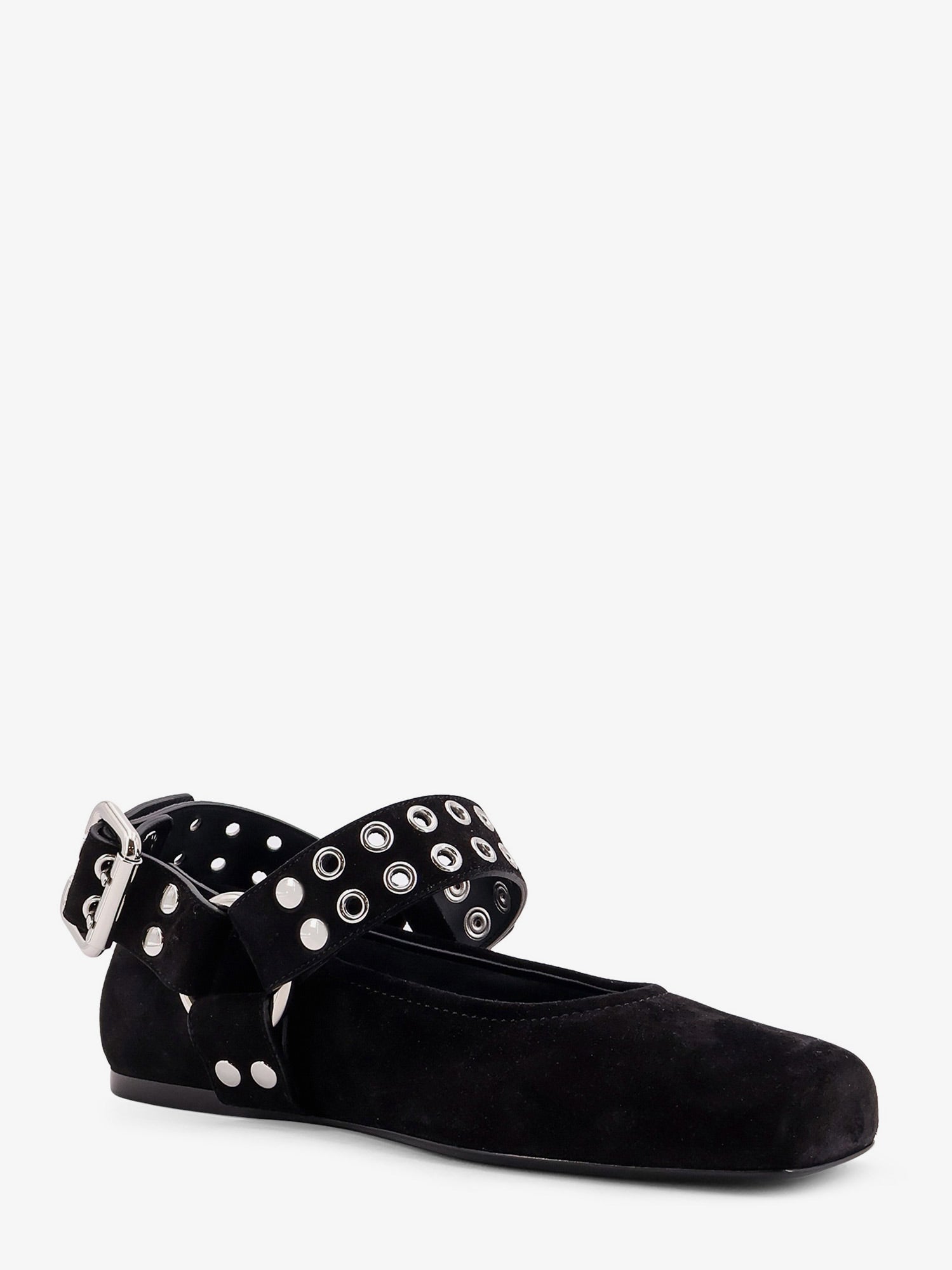 Alaïa Suede Biker Flat Ballerinas