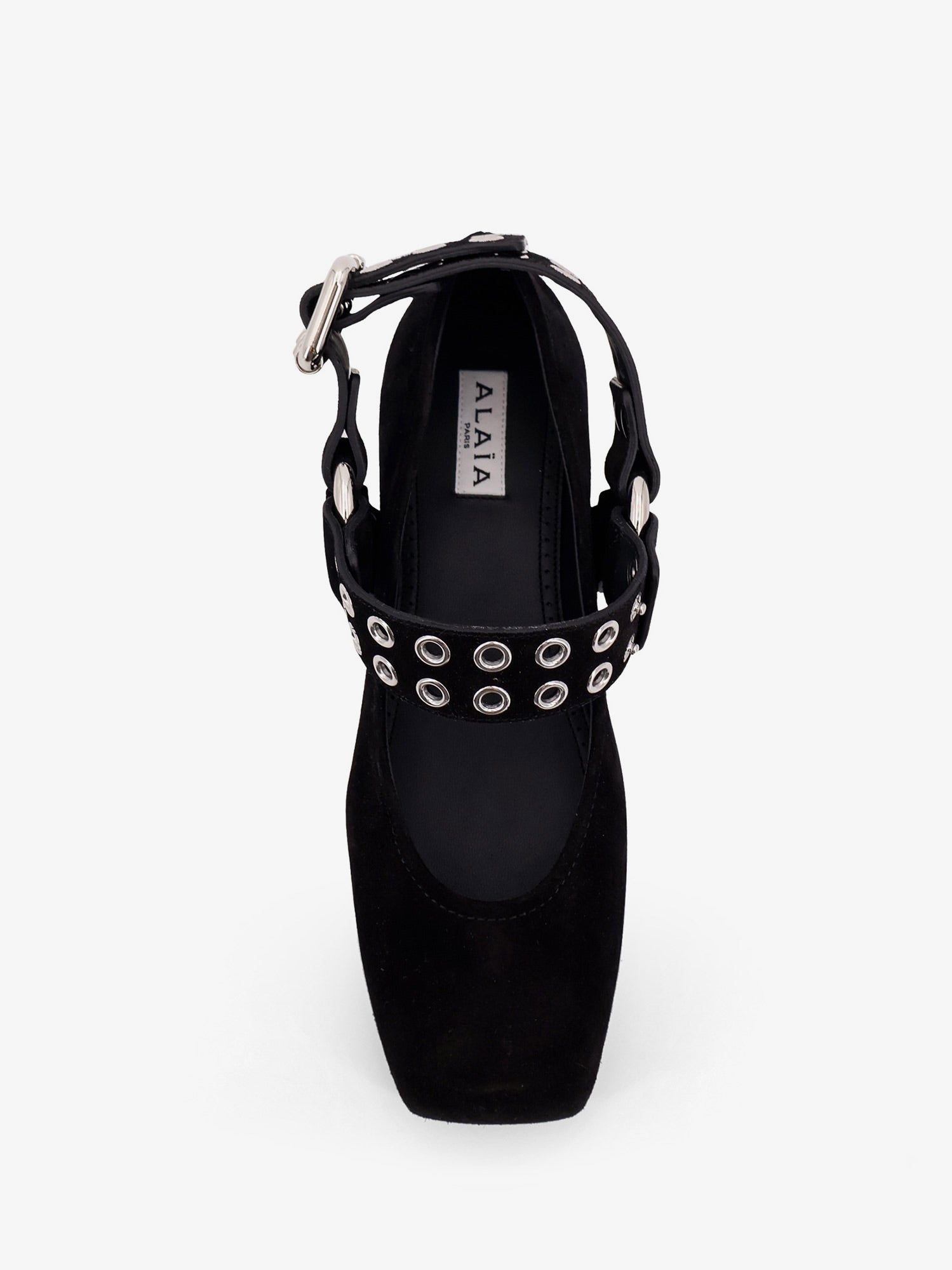 Alaïa Suede Biker Flat Ballerinas