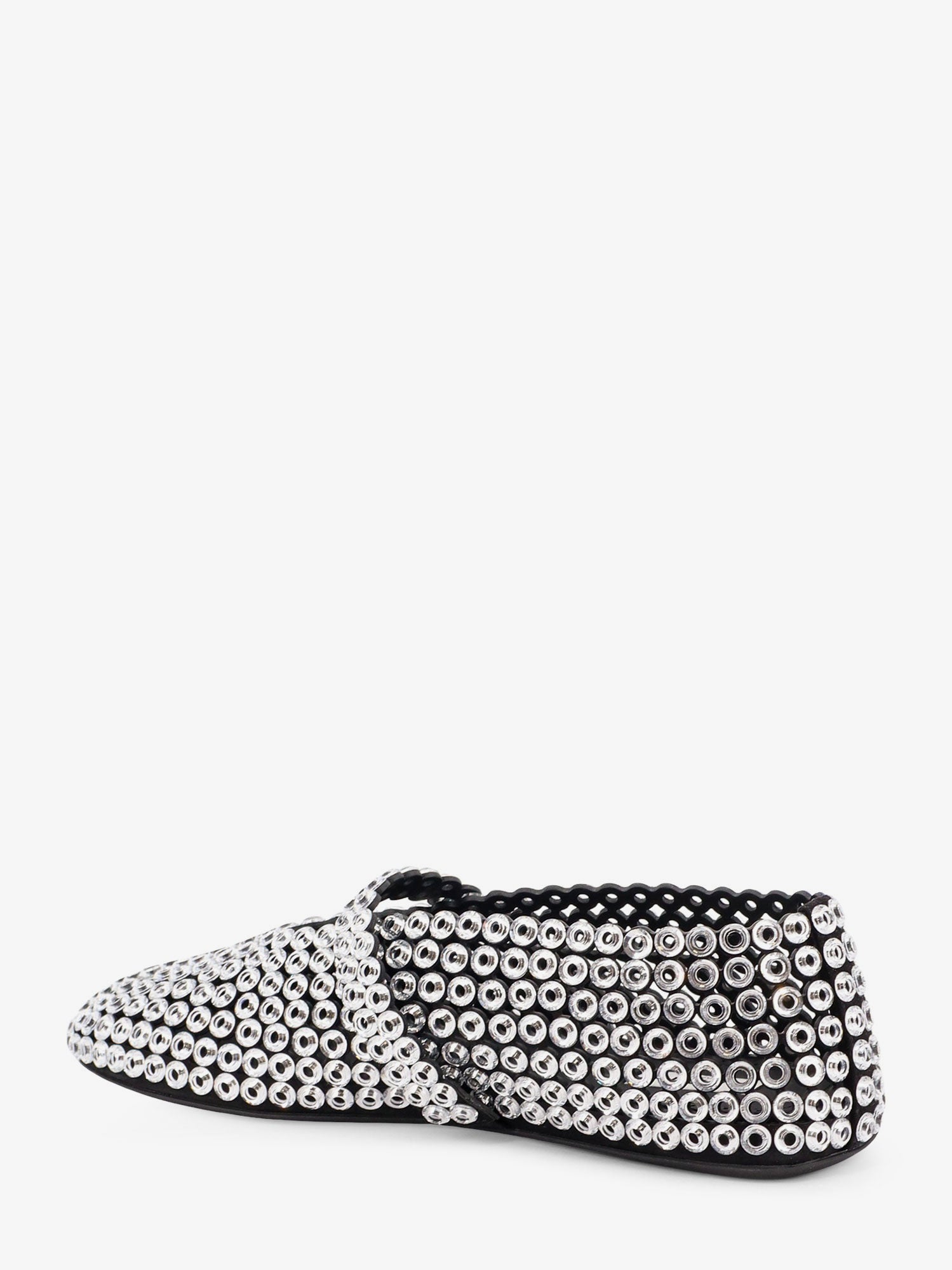 Alaïa Ballet Flats Suede And Rubber Ballerinas With Glass Eyelets