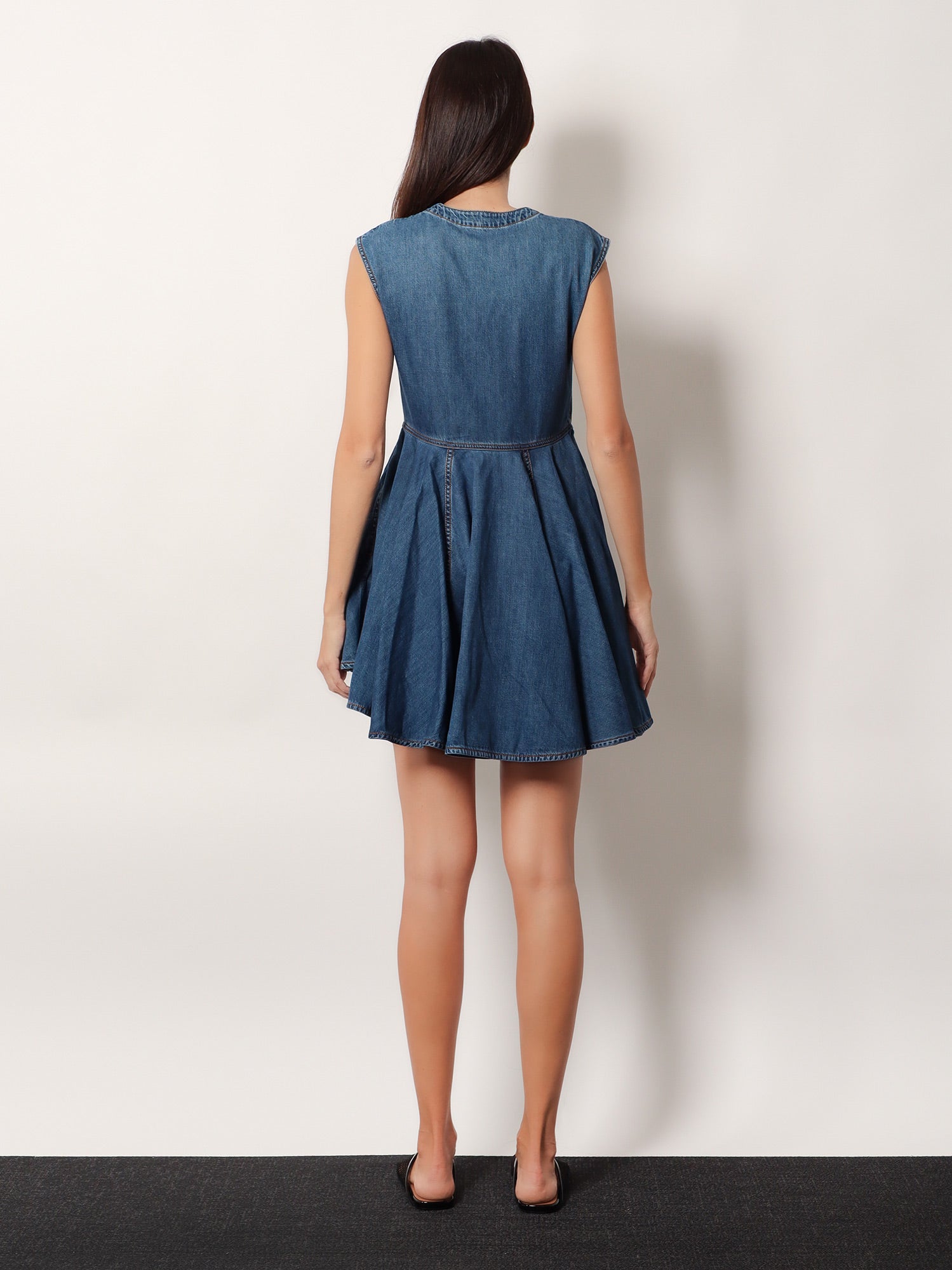 Alaïa Wrap Denim Dress