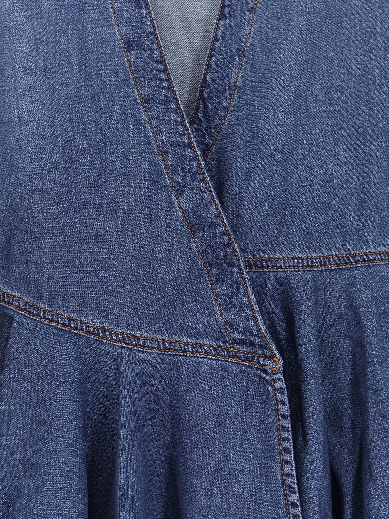 Alaïa Wrap Denim Dress