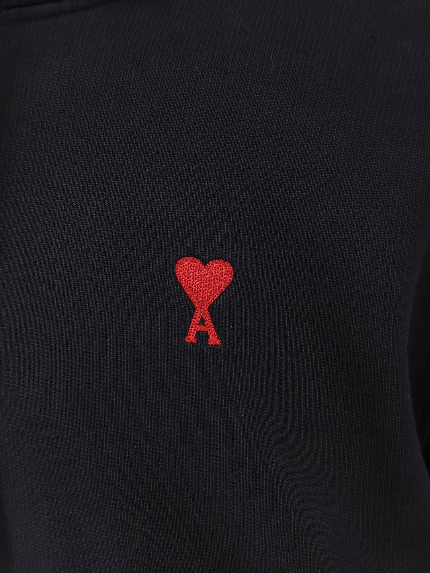 AMI Paris Cotton Sweatshirt With Iconic Embroidery