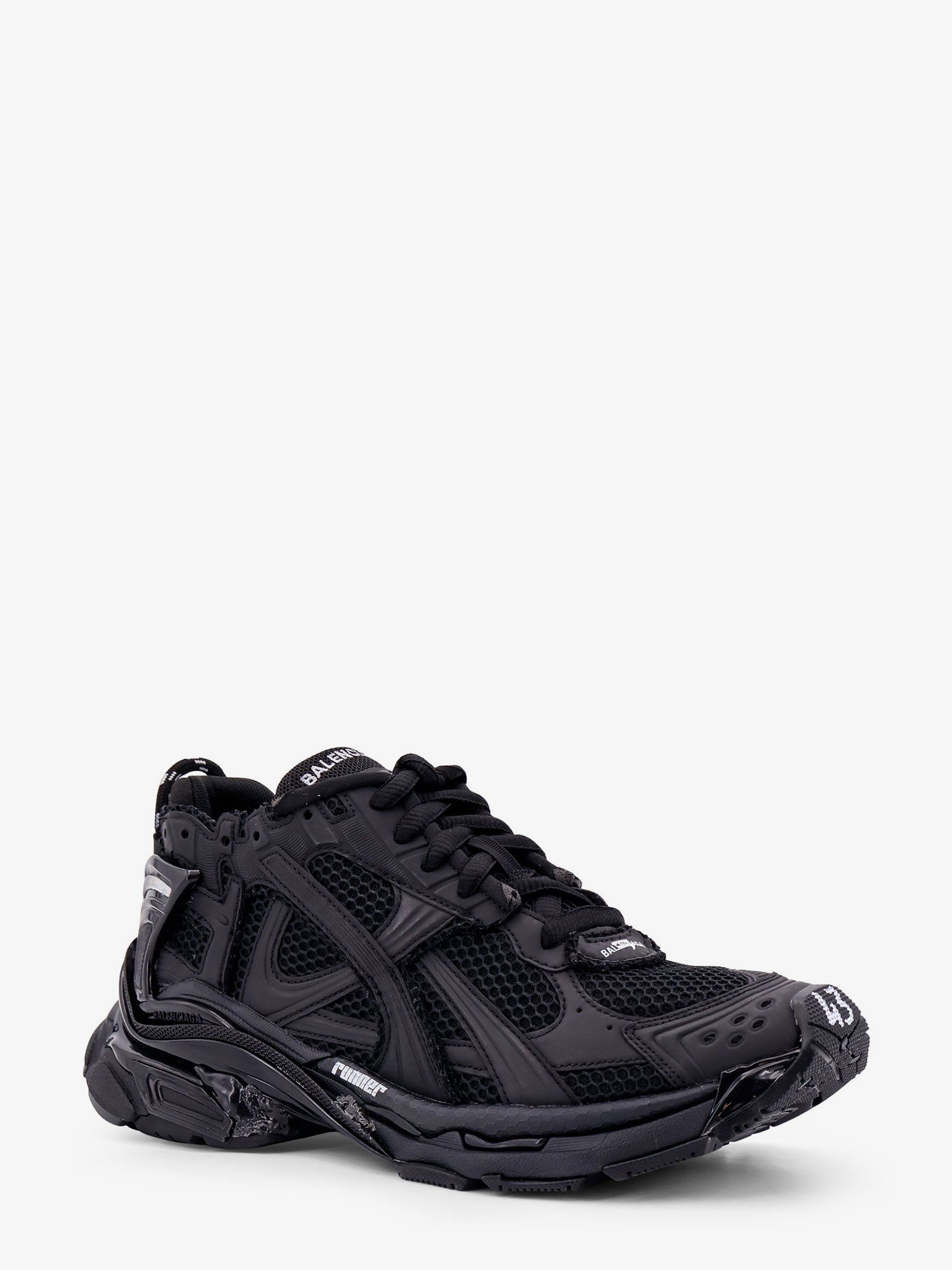 Balenciaga Runner Mesh And Leather Sneakers