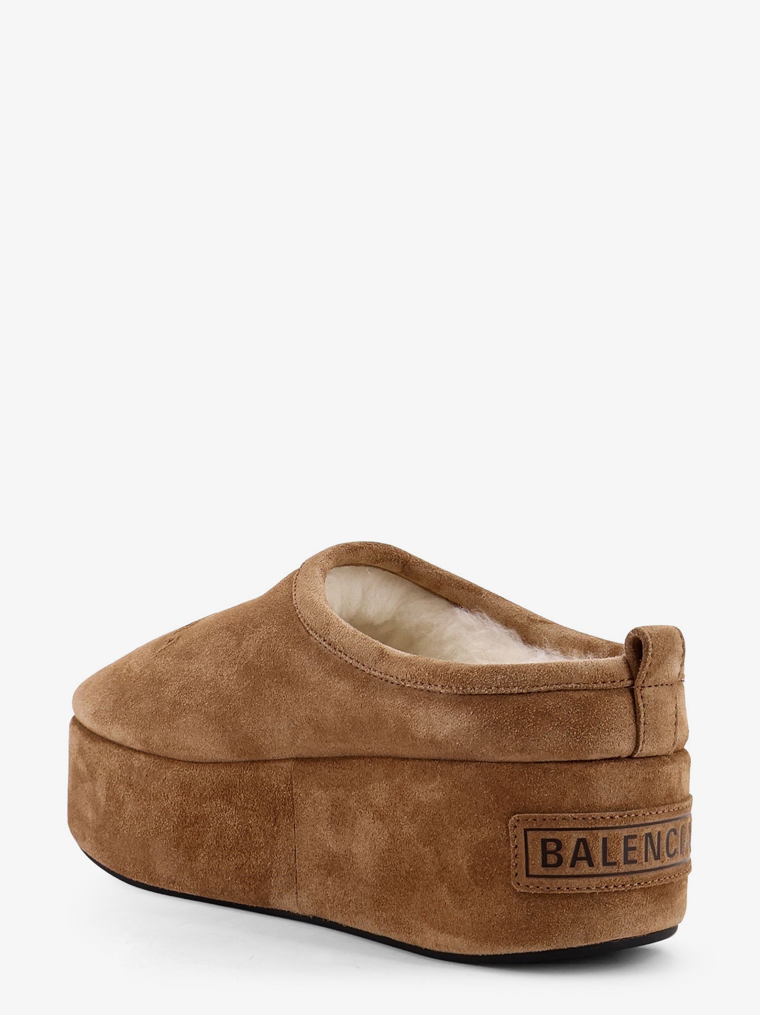 Balenciaga Alaska Soft Suede Mule With Plateau