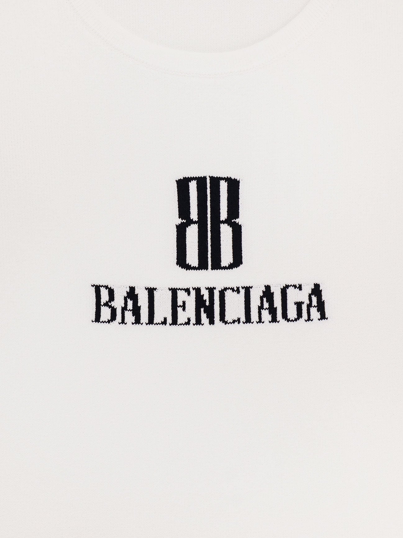 Balenciaga Ribbed Viscose Blend Tank Top