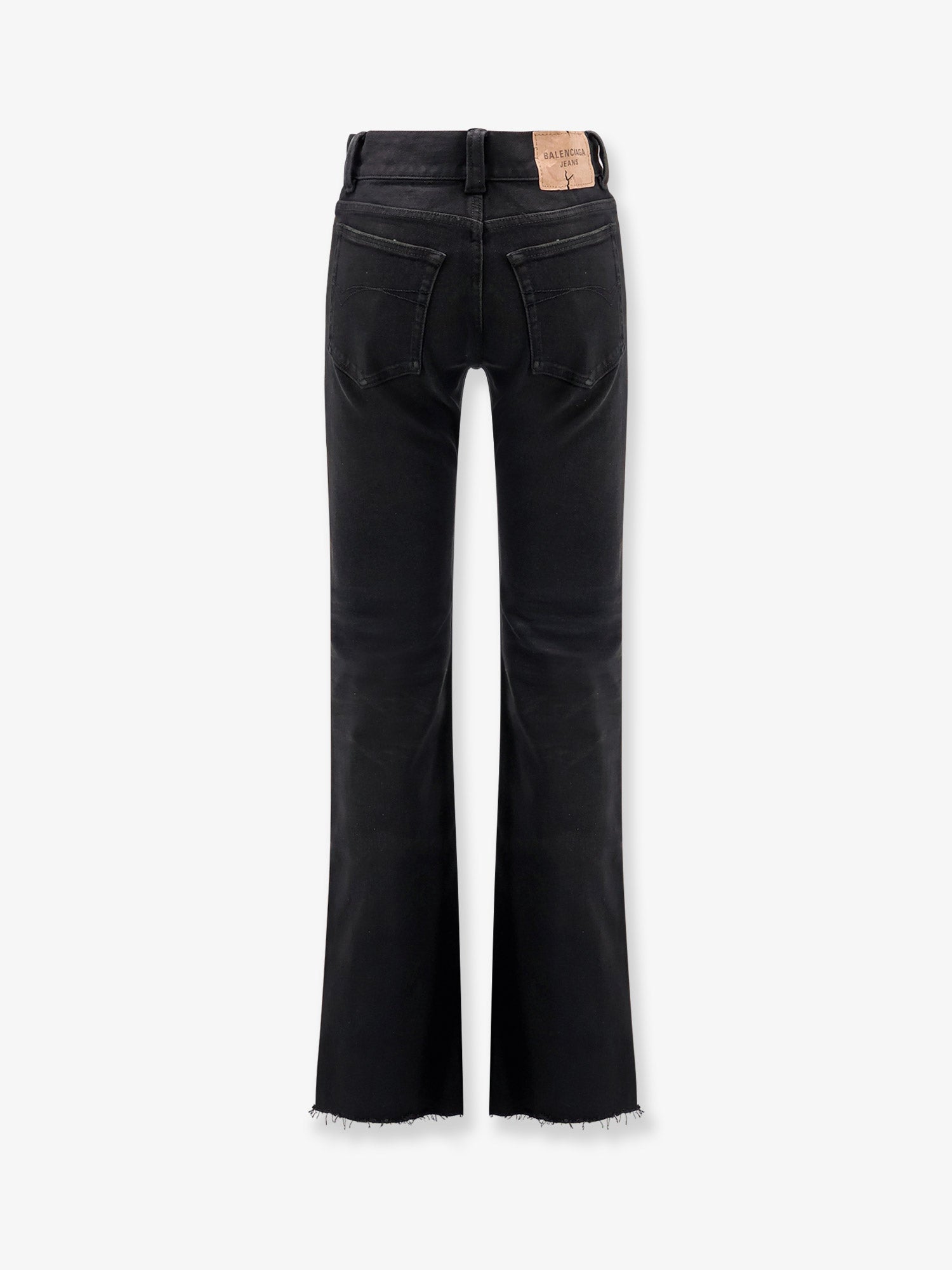 Balenciaga Denim Trousers With Frayed Edges