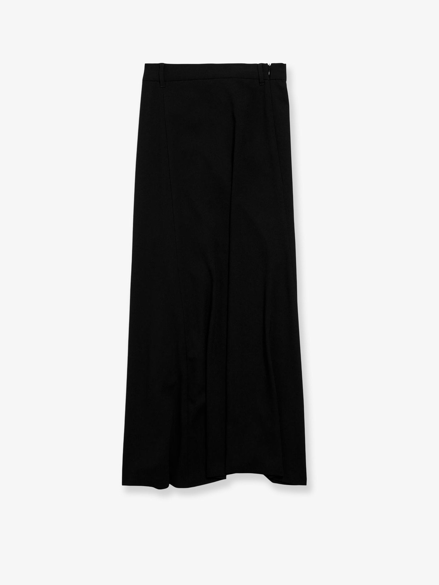 Balenciaga Draped Crepe Midi Skirt