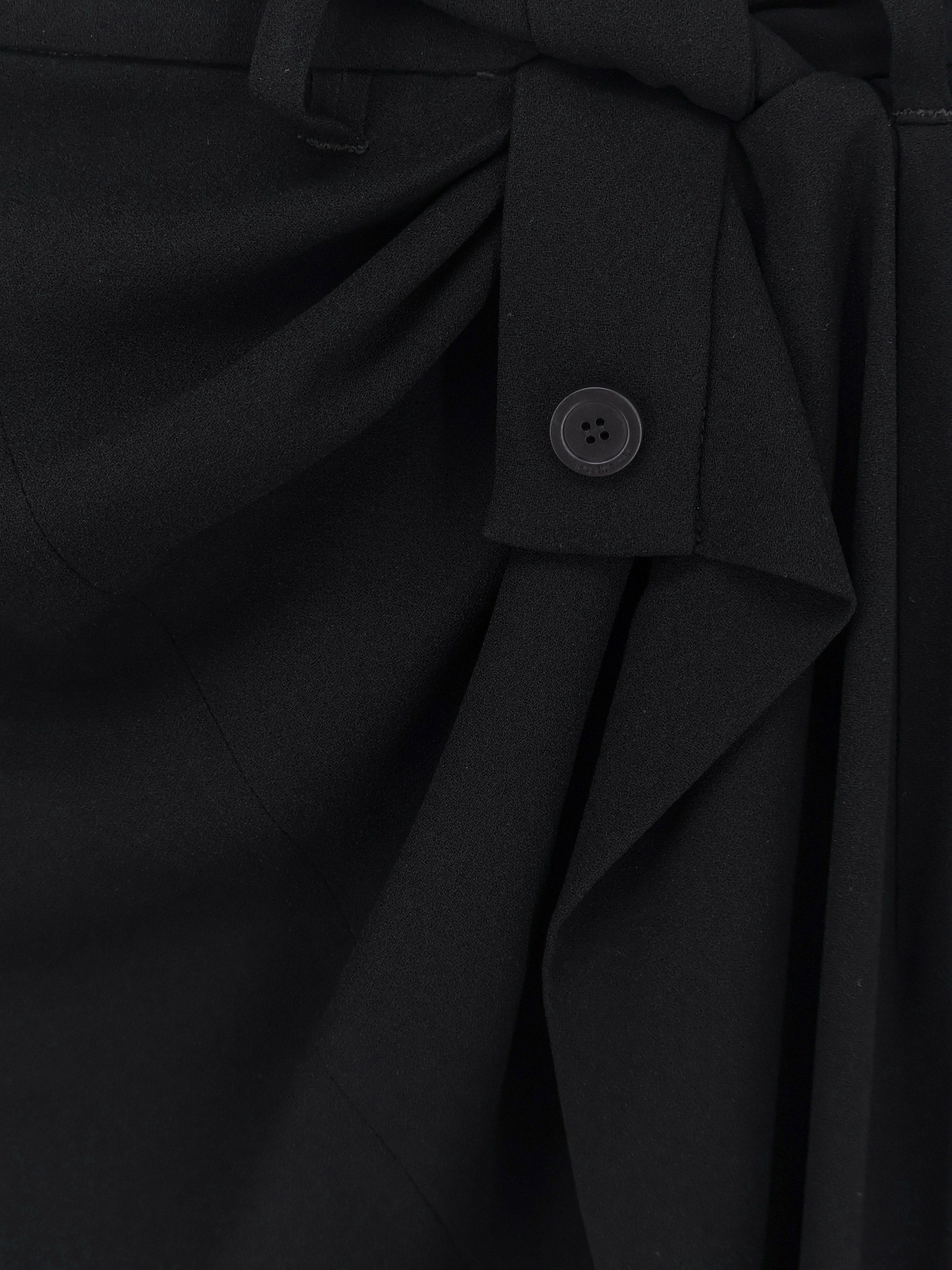 Balenciaga Draped Crepe Midi Skirt