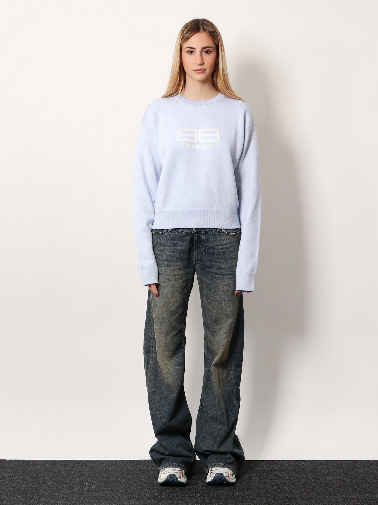 Balenciaga Wool And Cotton Blend Sweater