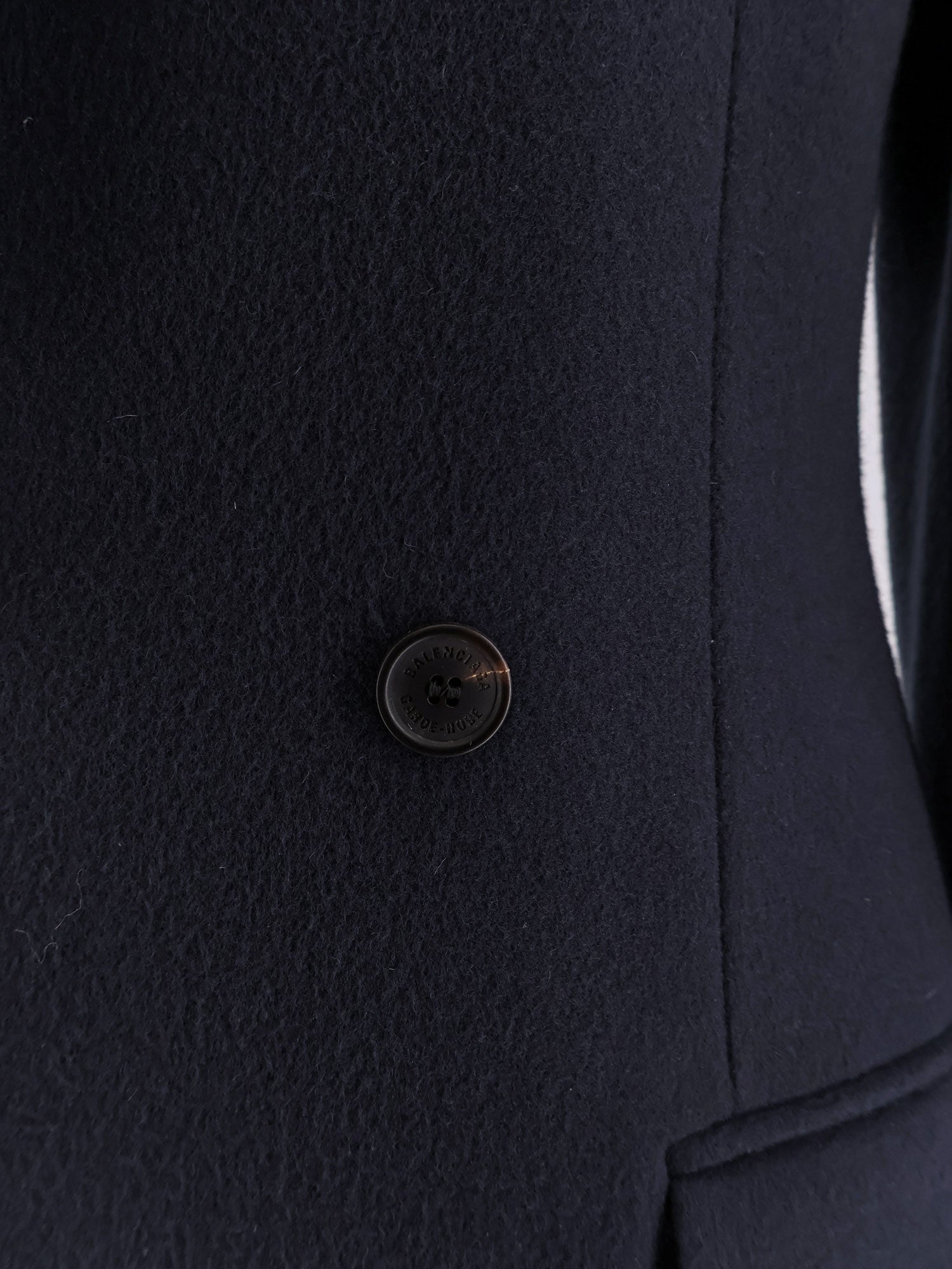 Balenciaga Godet Midi Double-breasted Wool Coat