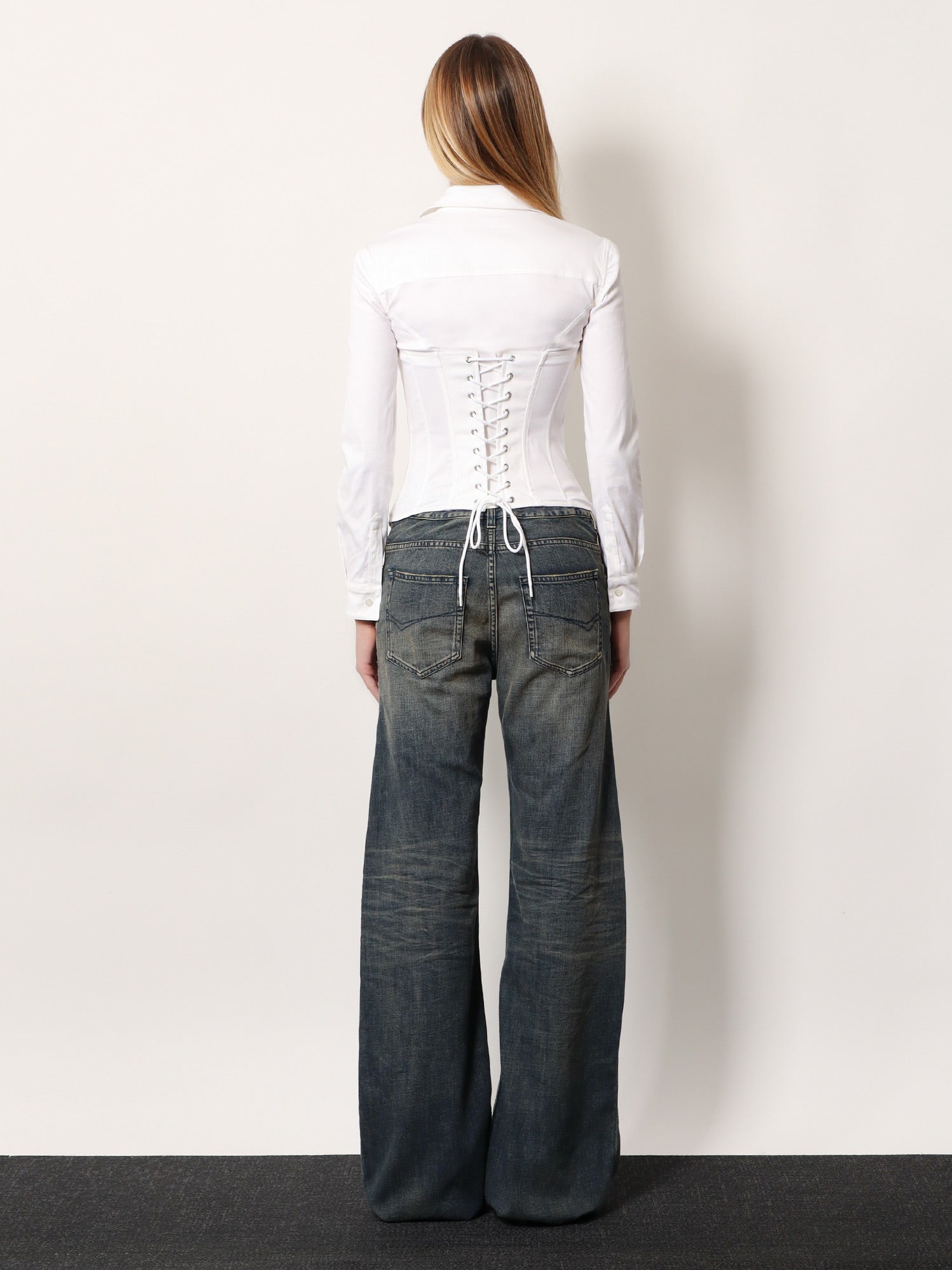 Balenciaga Cotton Blend Corset Shirt