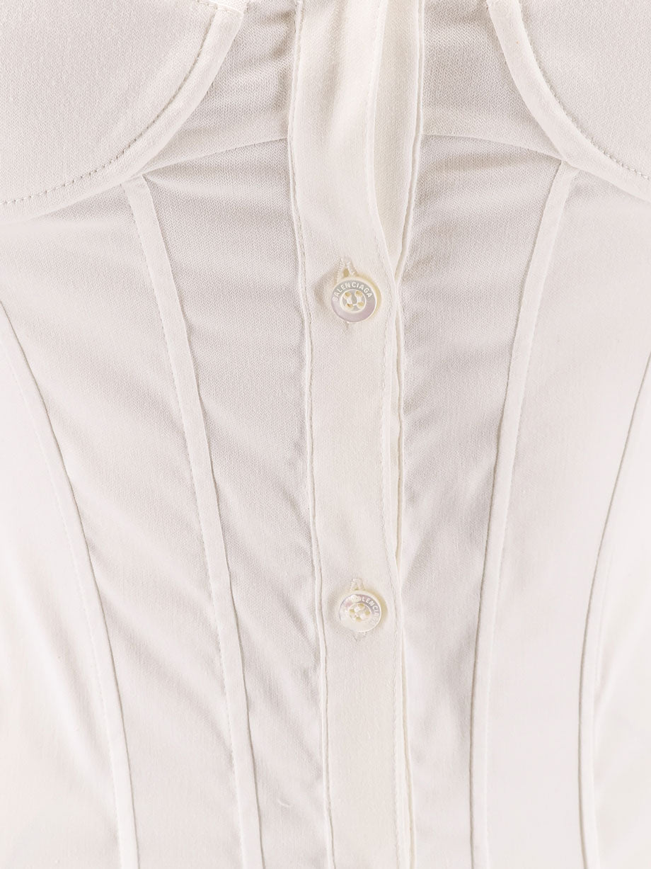 Balenciaga Cotton Blend Corset Shirt