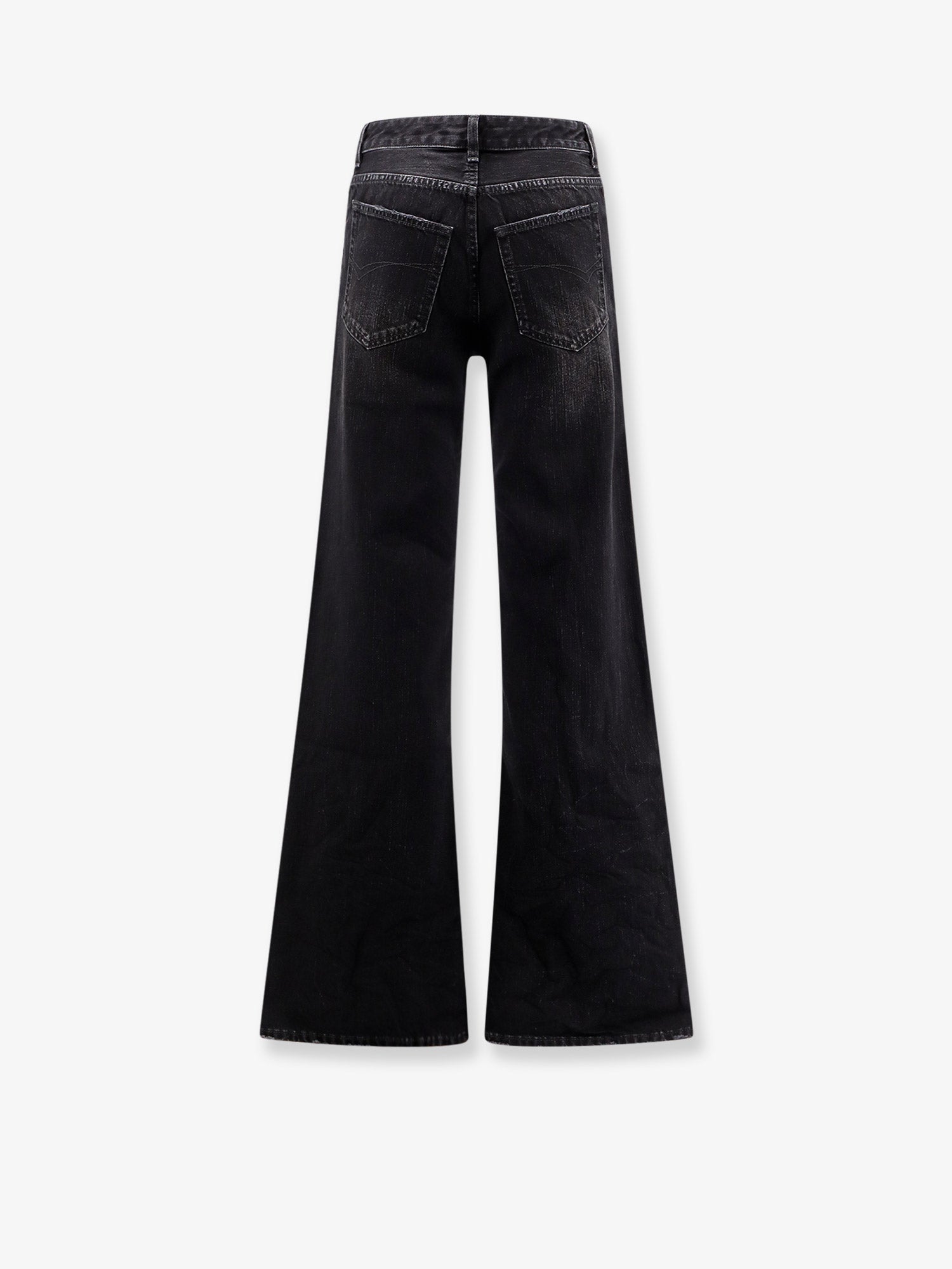 Balenciaga Wide Leg Black Denim Trousers