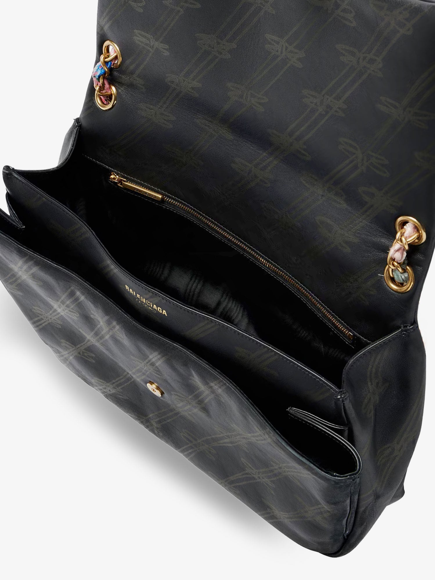 Balenciaga Darling Leather Shoulder Bag With Bb Logo On The Front