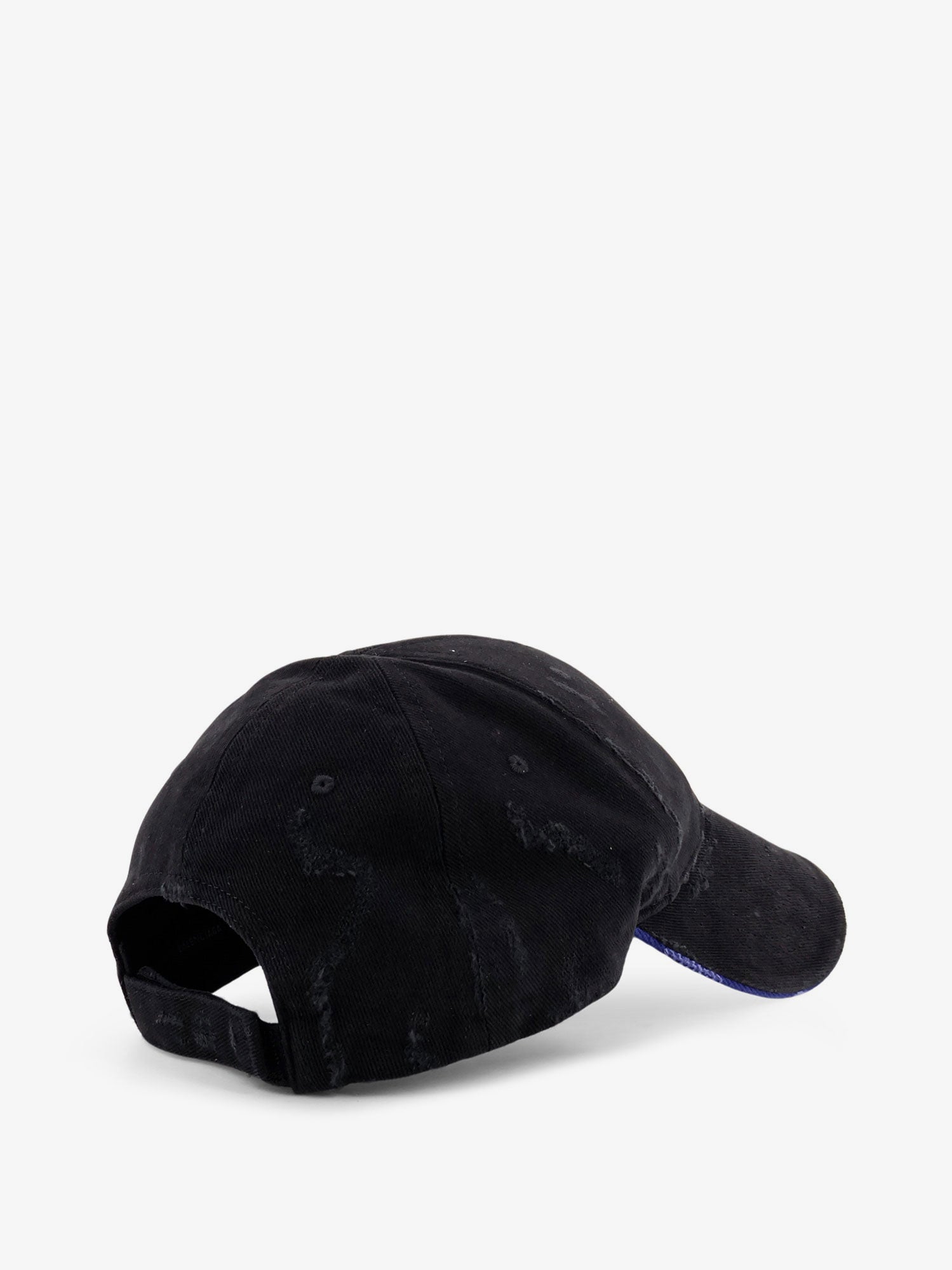 Balenciaga Cotton Baseball Hat With Distressed Effect