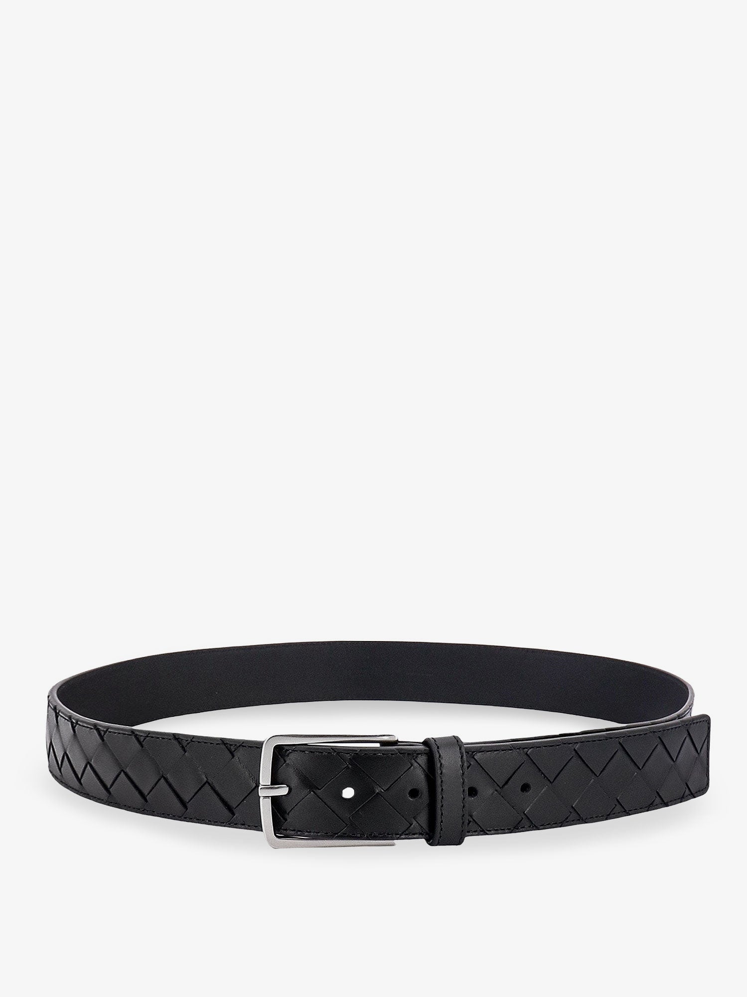 Bottega Veneta Leather Belt With Intrecciato Motif