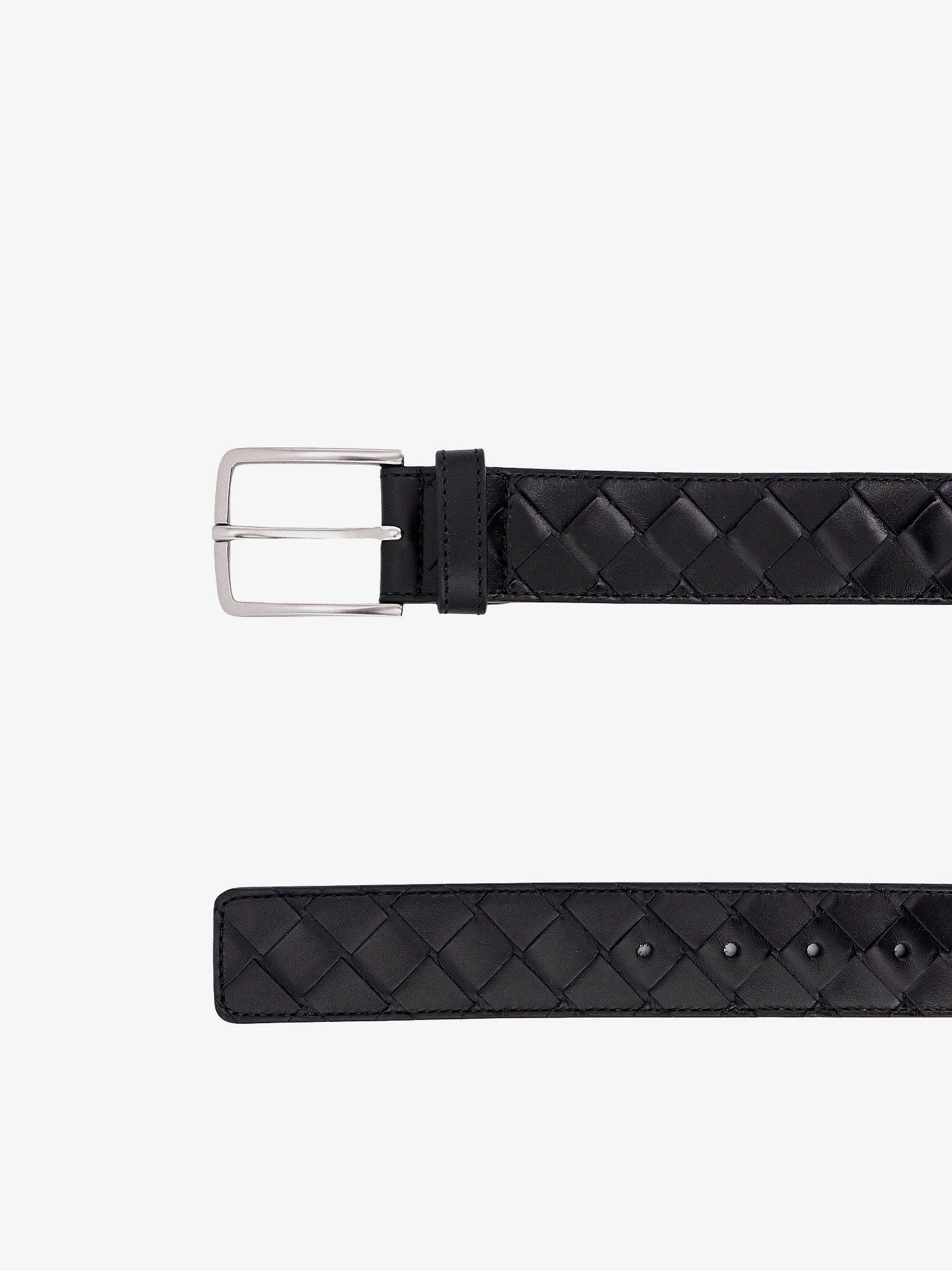 Bottega Veneta Leather Belt With Intrecciato Motif