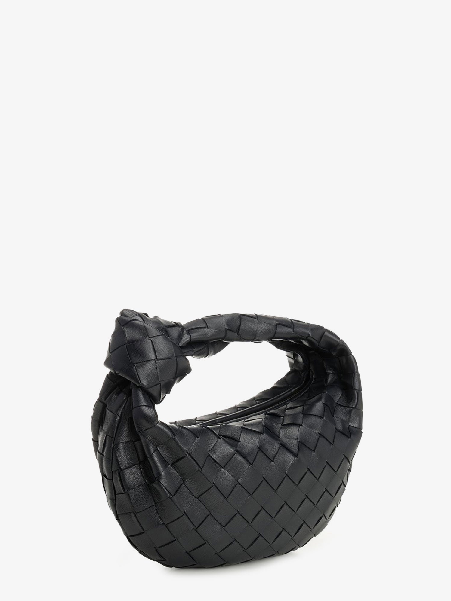 Bottega Veneta Mini Jodie Leather Handbag With Intrecciato Motif