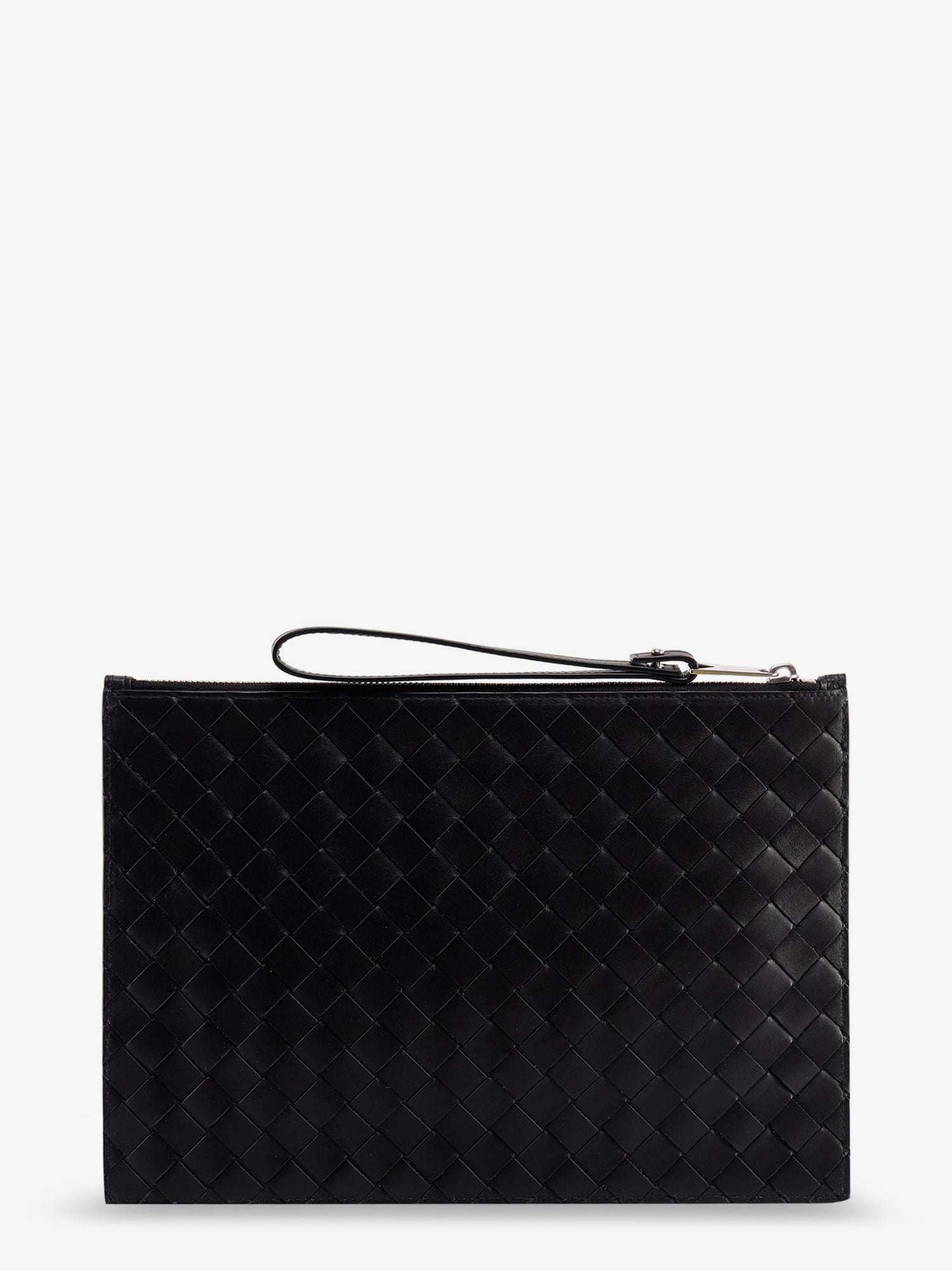 Bottega Veneta Leather Clutch With Intrecciato Motif