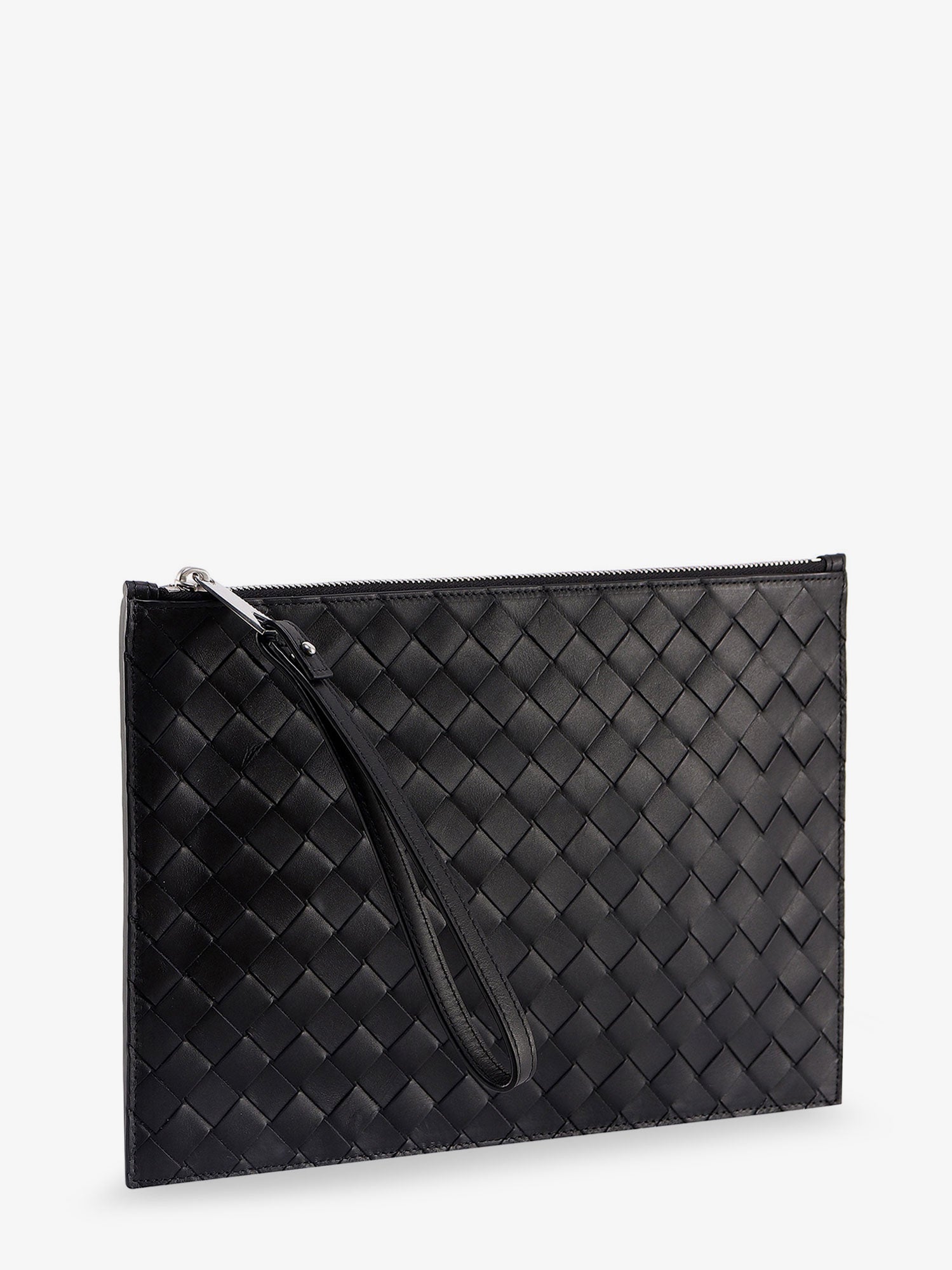 Bottega Veneta Leather Clutch With Intrecciato Motif
