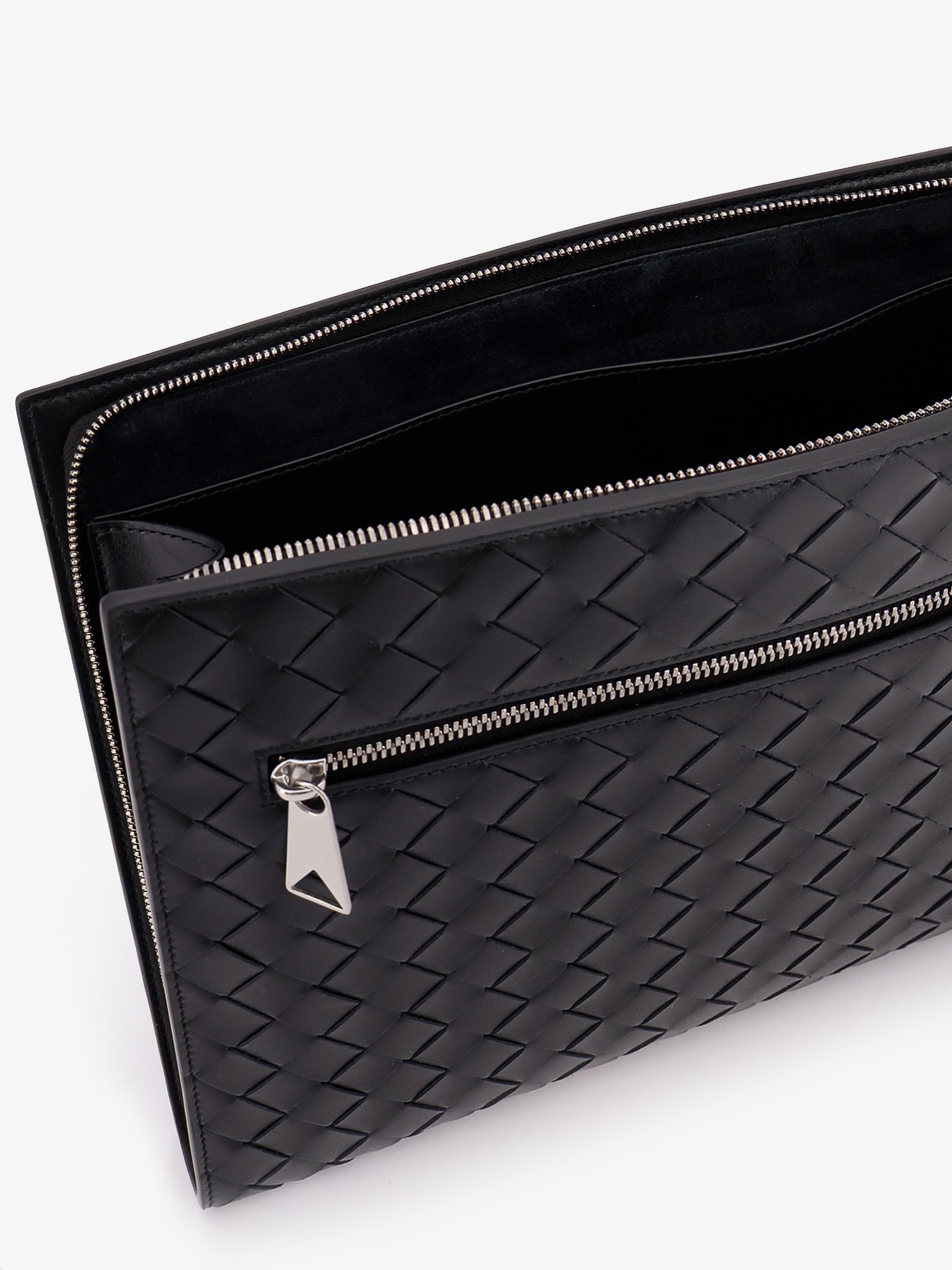 Bottega Veneta Avenue Leather Document Case With Intrecciato Motif