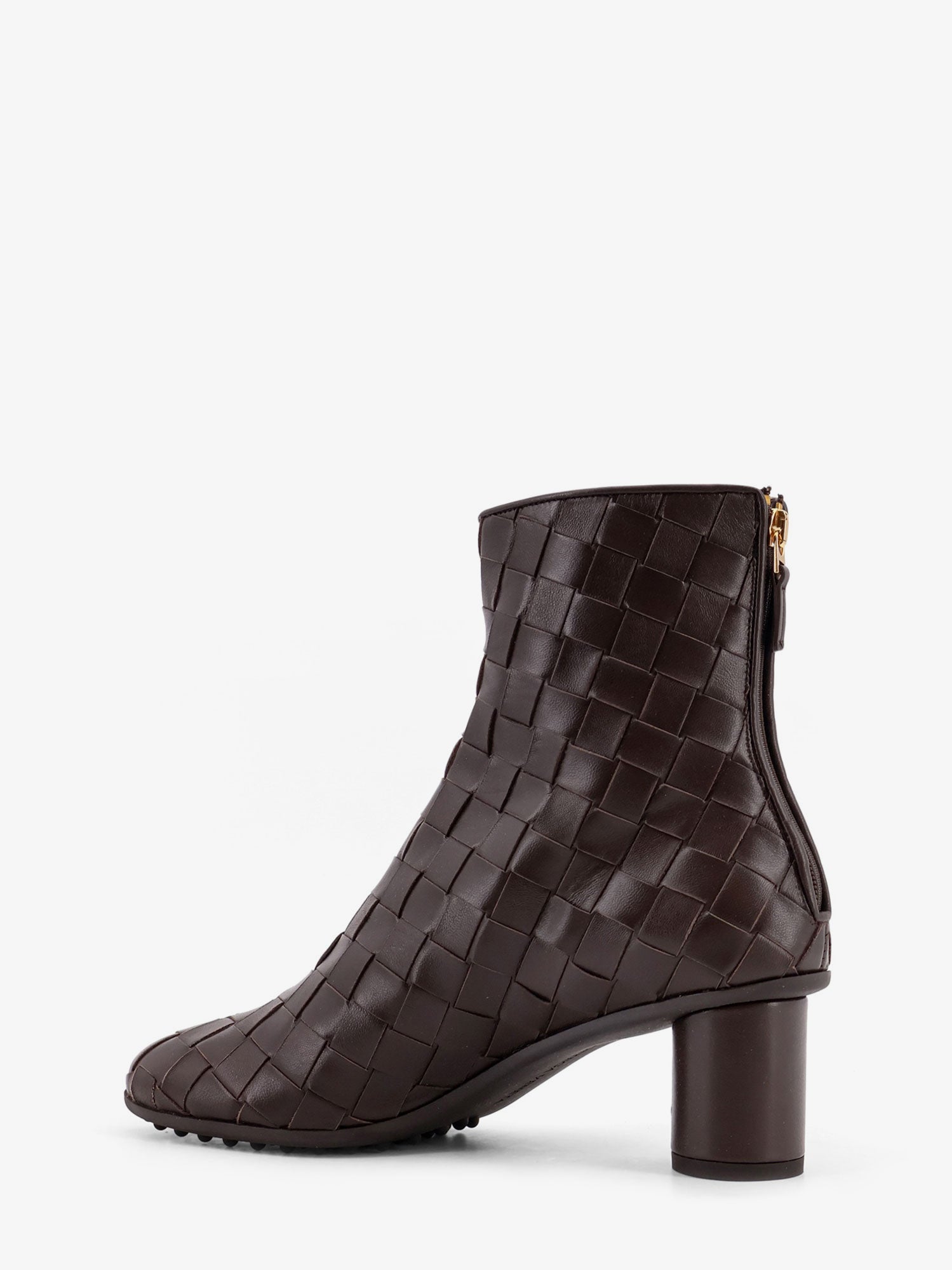 Bottega Veneta Leather Ankle Boots With Intrecciato Motif