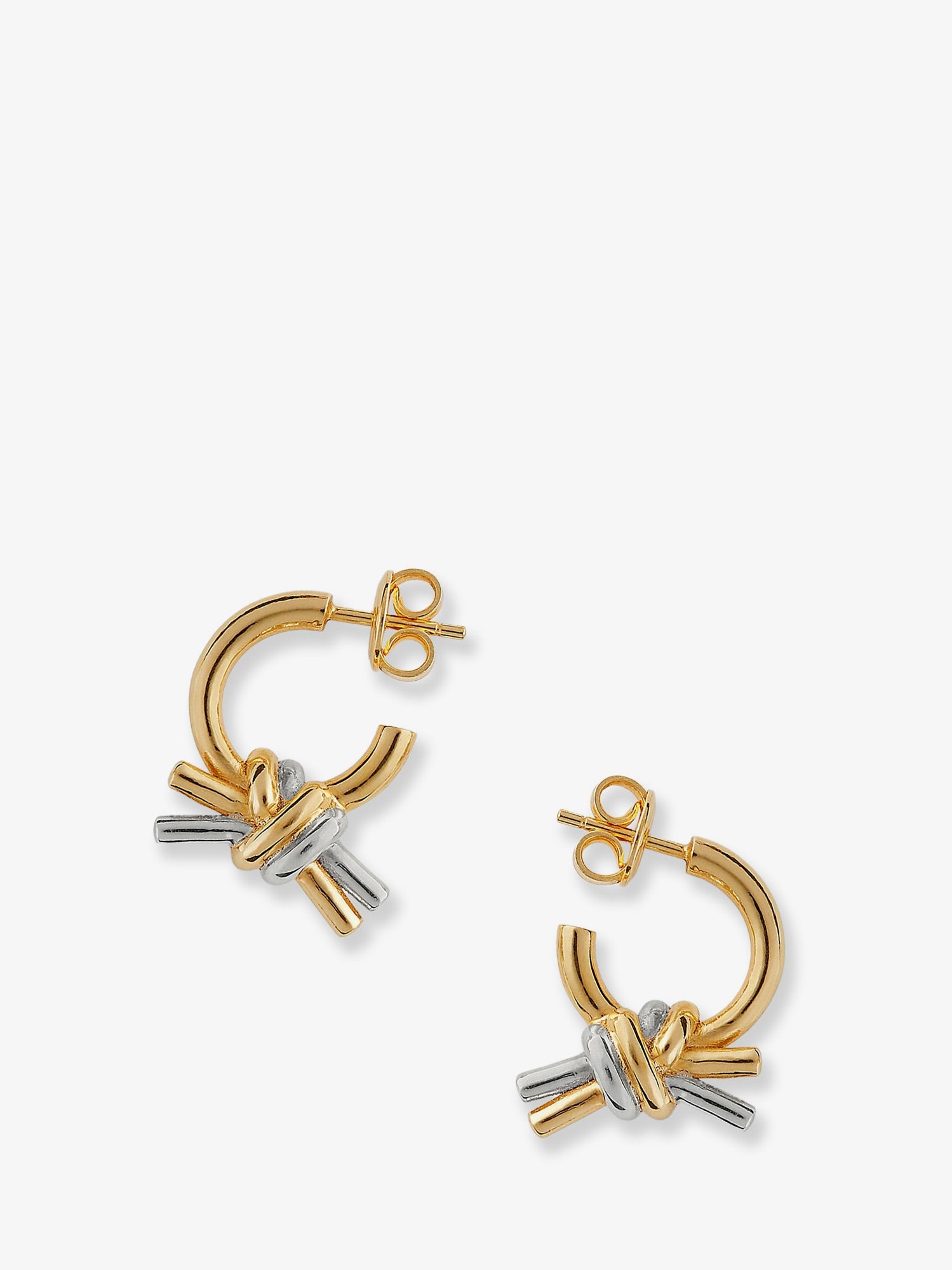 Bottega Veneta Knot Silver Earrings