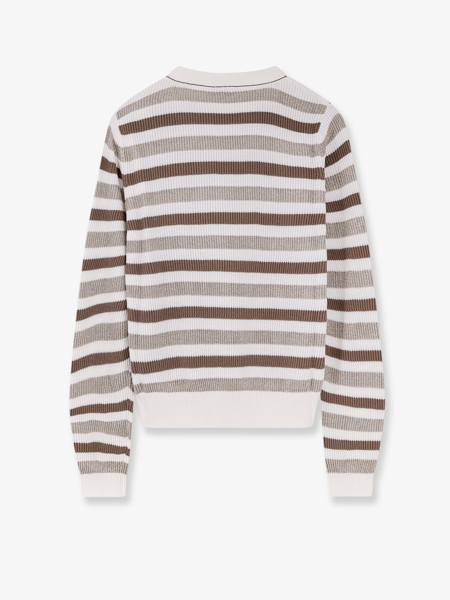 Brunello Cucinelli Sparkling Stripes Cotton Sweater