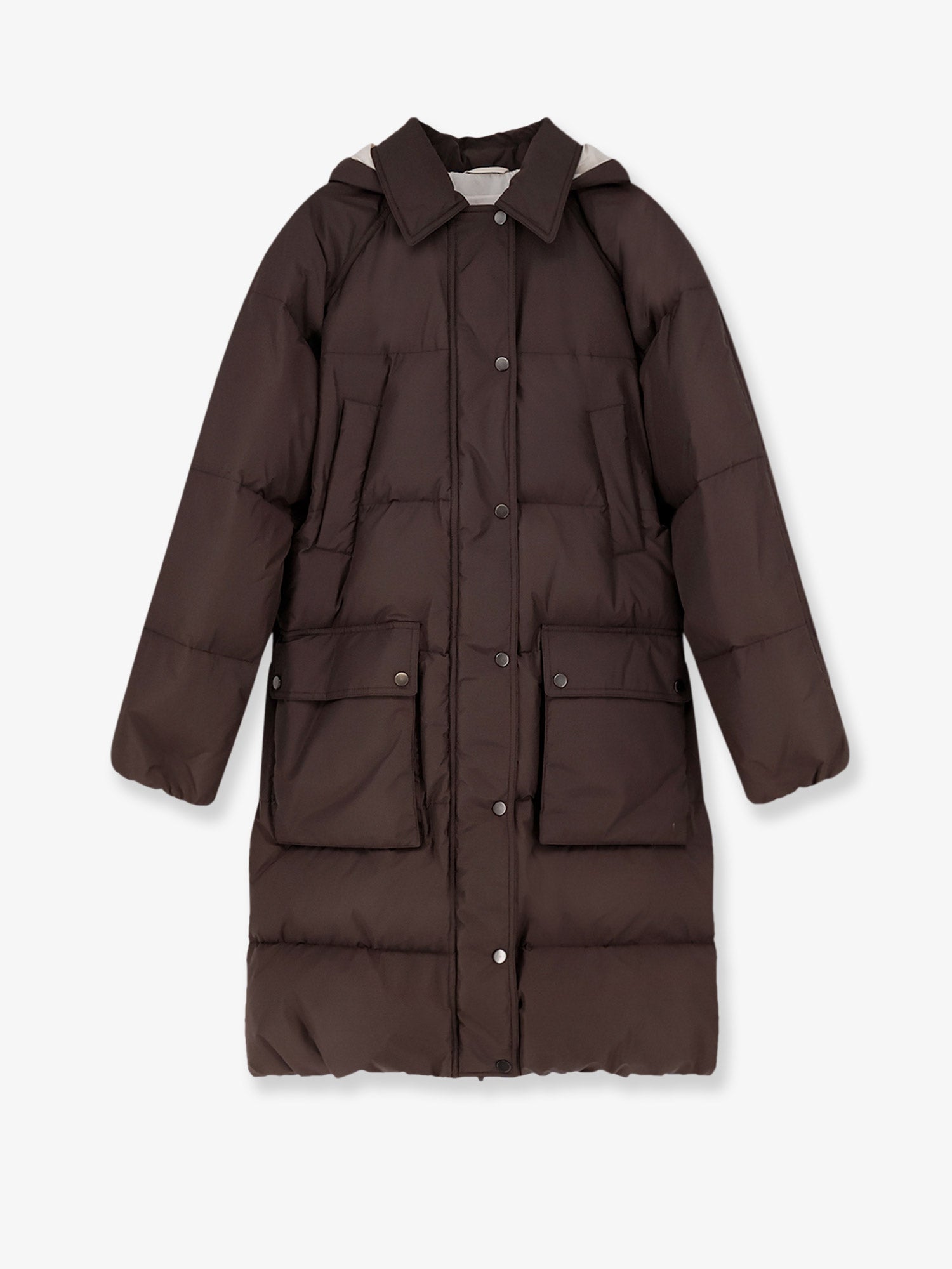 Brunello Cucinelli Nylon And Cotton Long Down Jacket